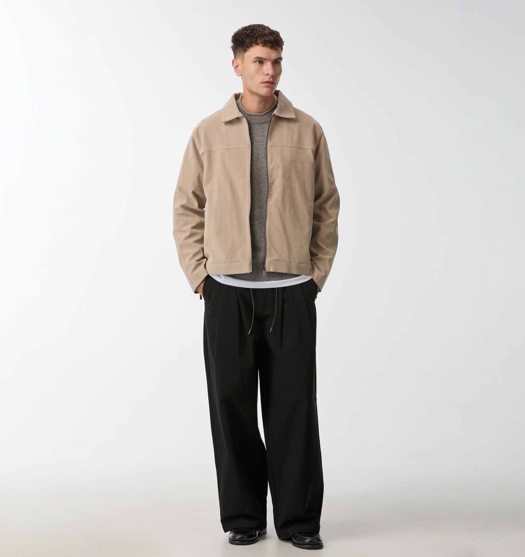Wide Leg Pleat Pant - Black | I Love Ugly US