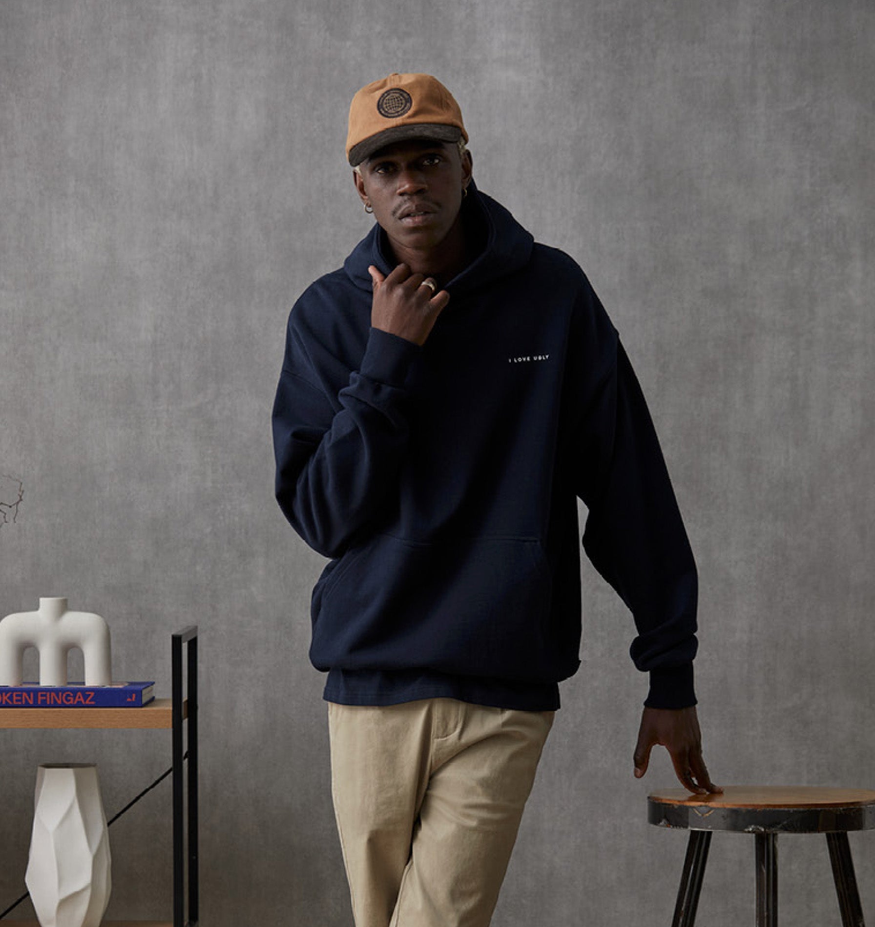 Box Fit Hoodie in Midnight Navy | I Love Ugly US