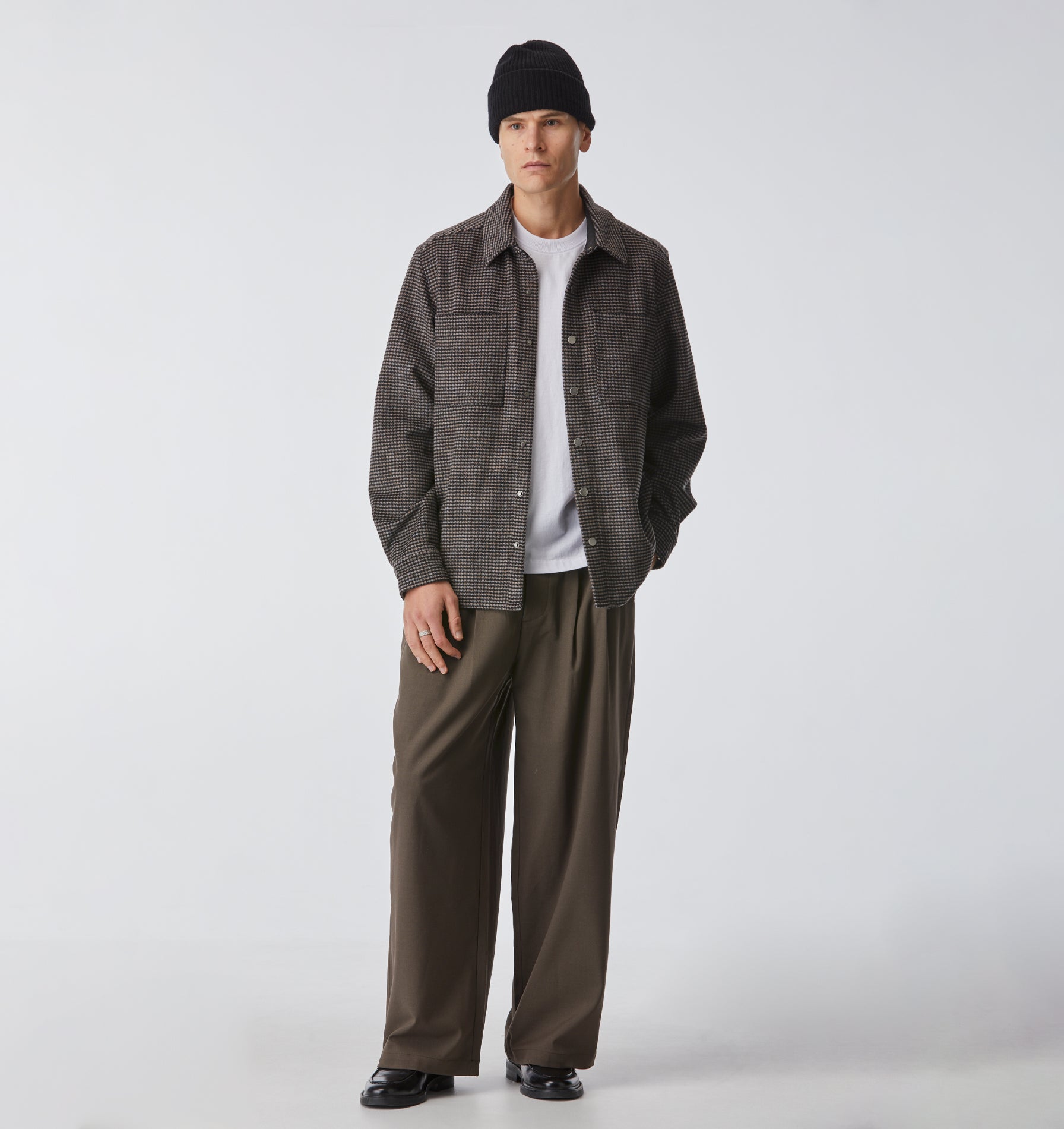 Albert Pleated Pant - Mushroom