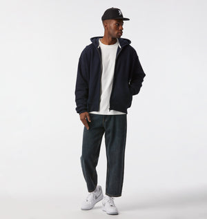 Zip Up Box Hood - Midnight Navy