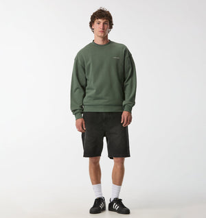 Oversized Crew - Smokey Green