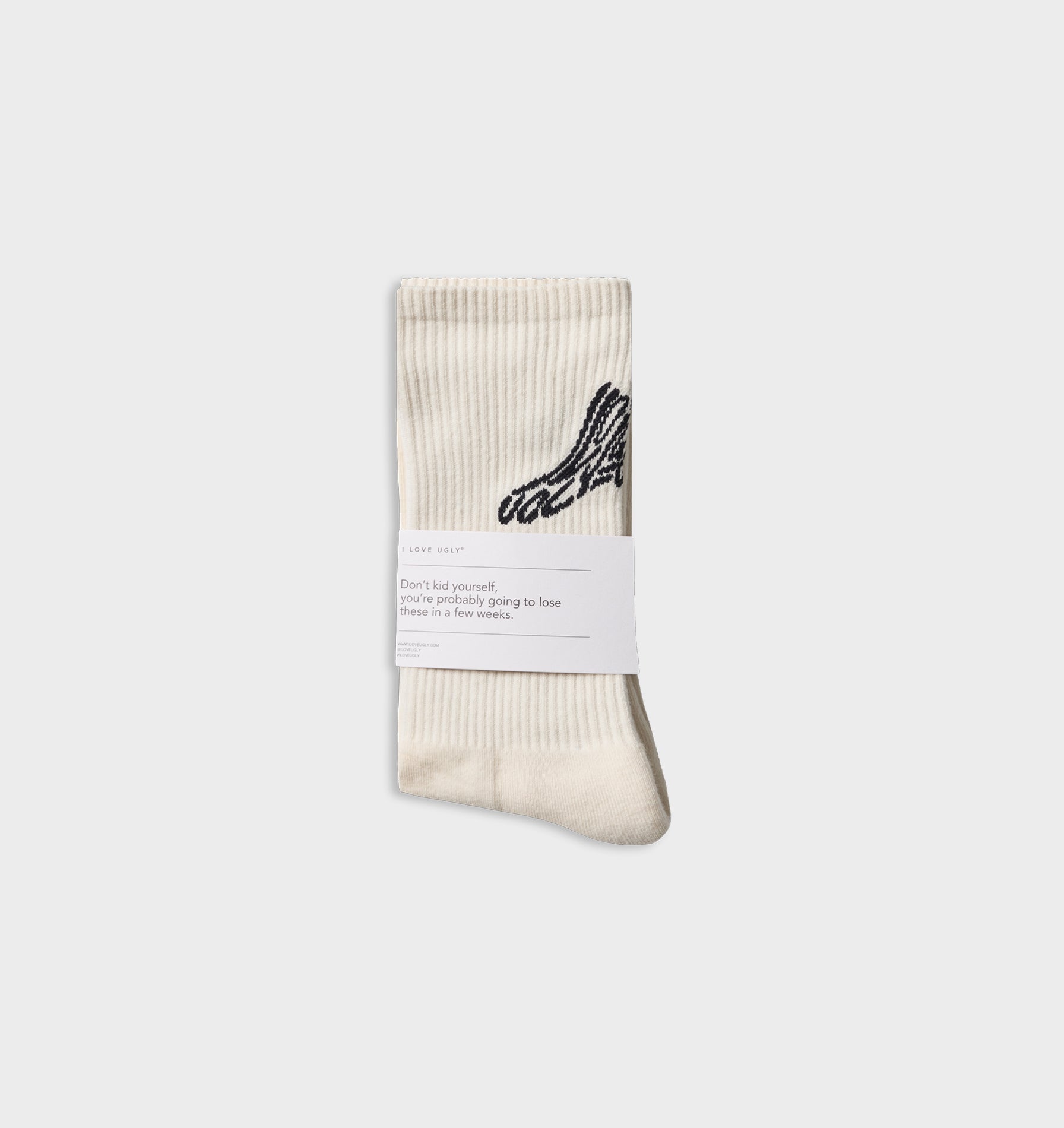 Quality Goods Basic Sock - Off White/Navy