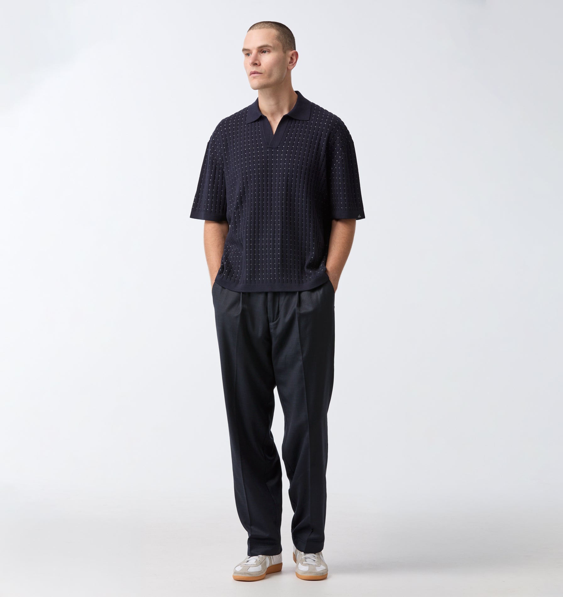 Winston Pant - Navy Birdseye