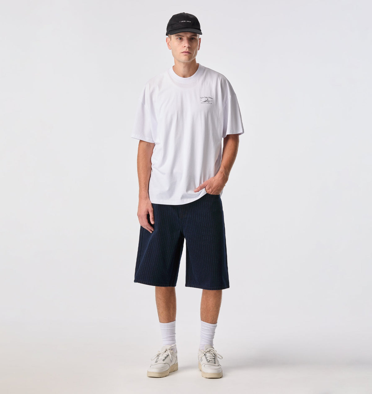 Wyatt Denim Short - Pinstripe