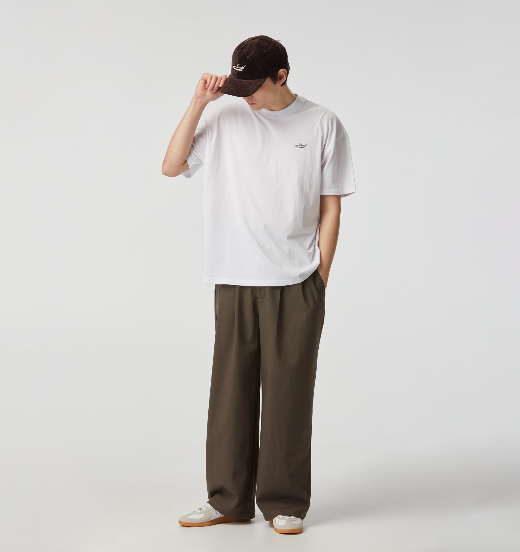 Chainstitch Box Tee 2.0 - White/Forest Green