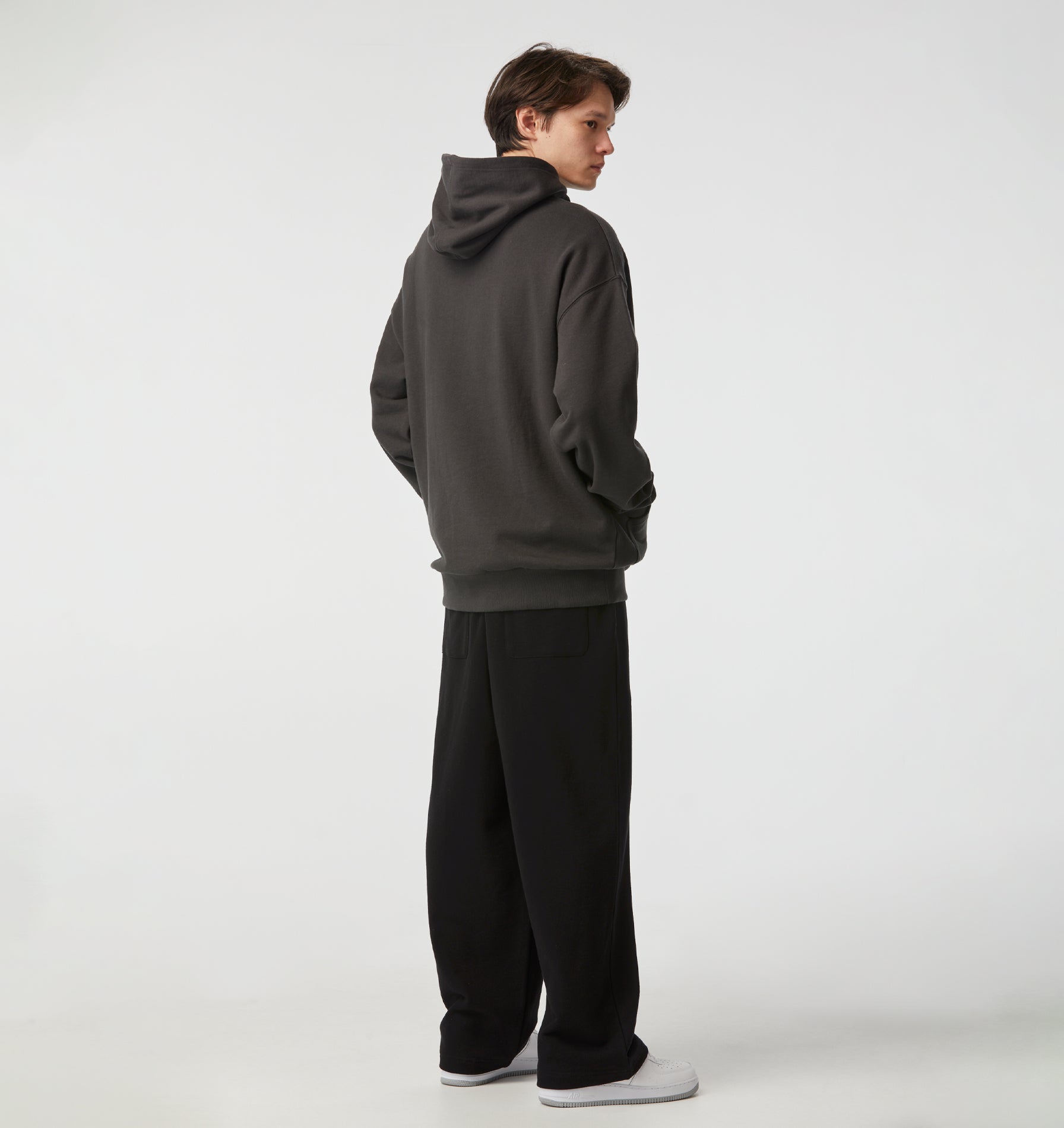 Wide Leg Track Pant - Black