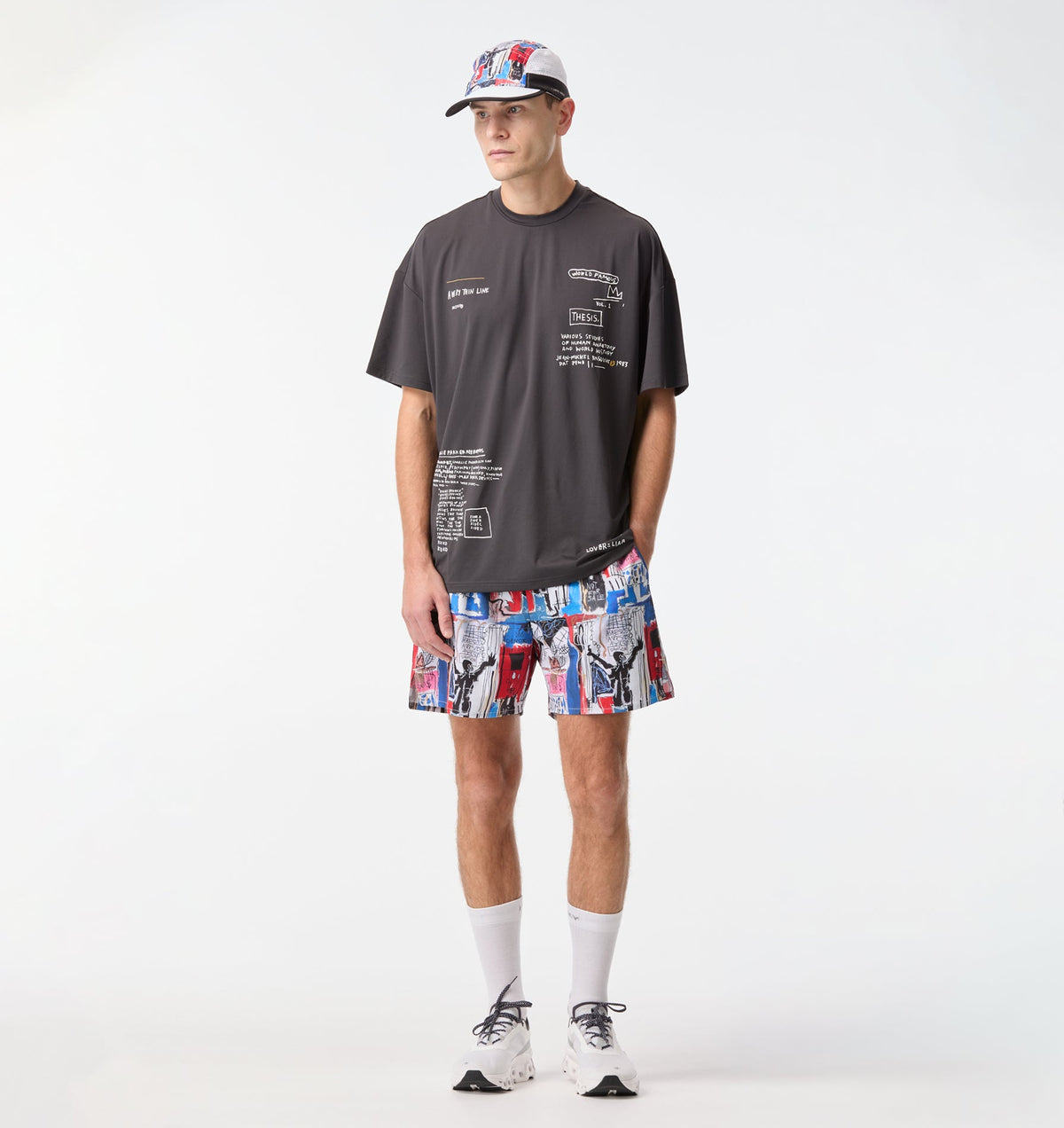 Basquiat Obnoxious Active 5 Inch Core Short - Blue / Red