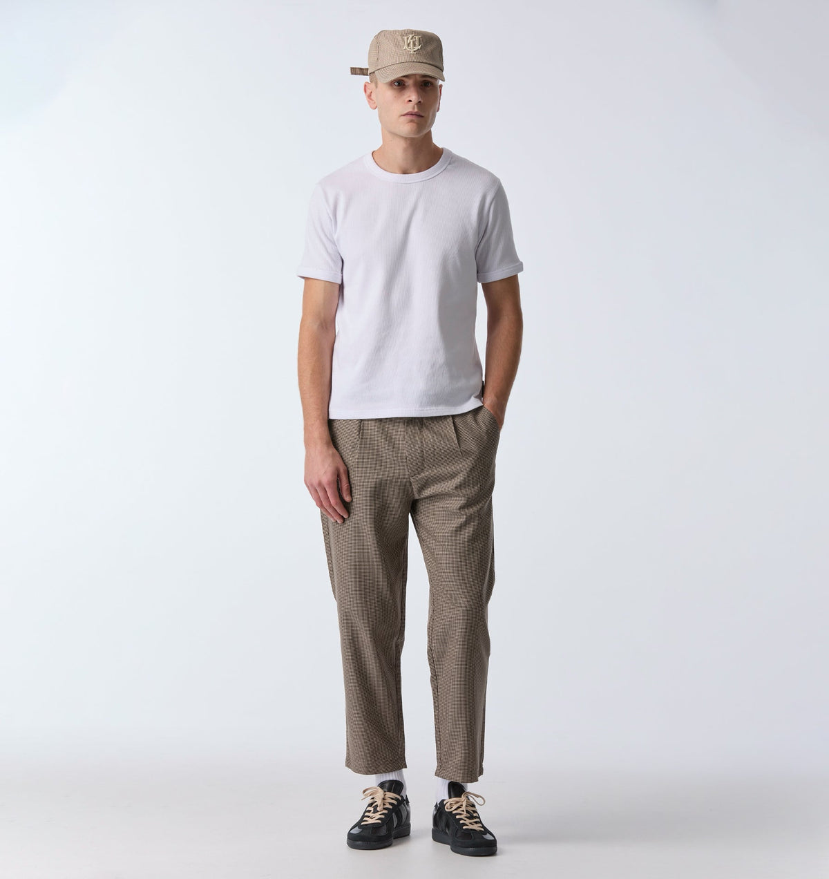 Kobe Pant - Grey Houndstooth