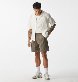 Quincy Pleated Short - Mushroom