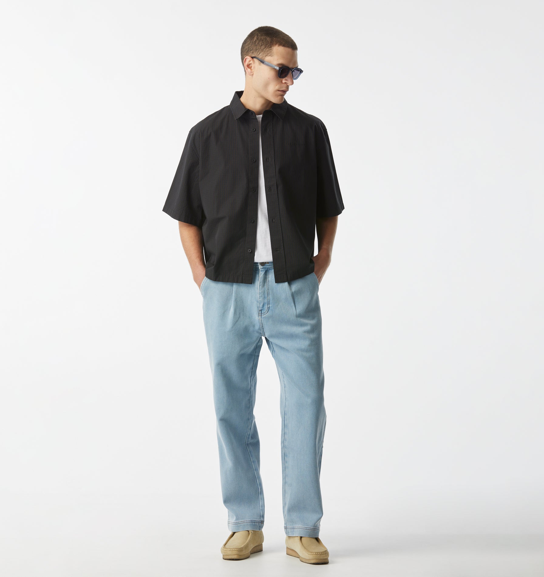 Kai SS Shirt - Navy Check