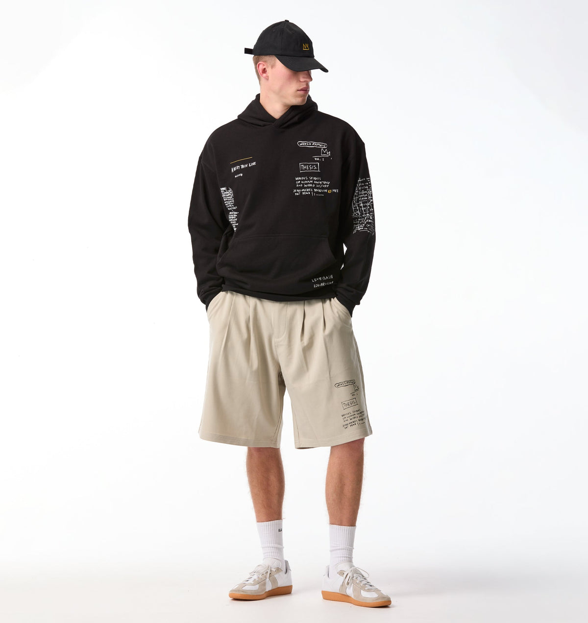 Basquiat Scribble Box Hood 2.0 - Black