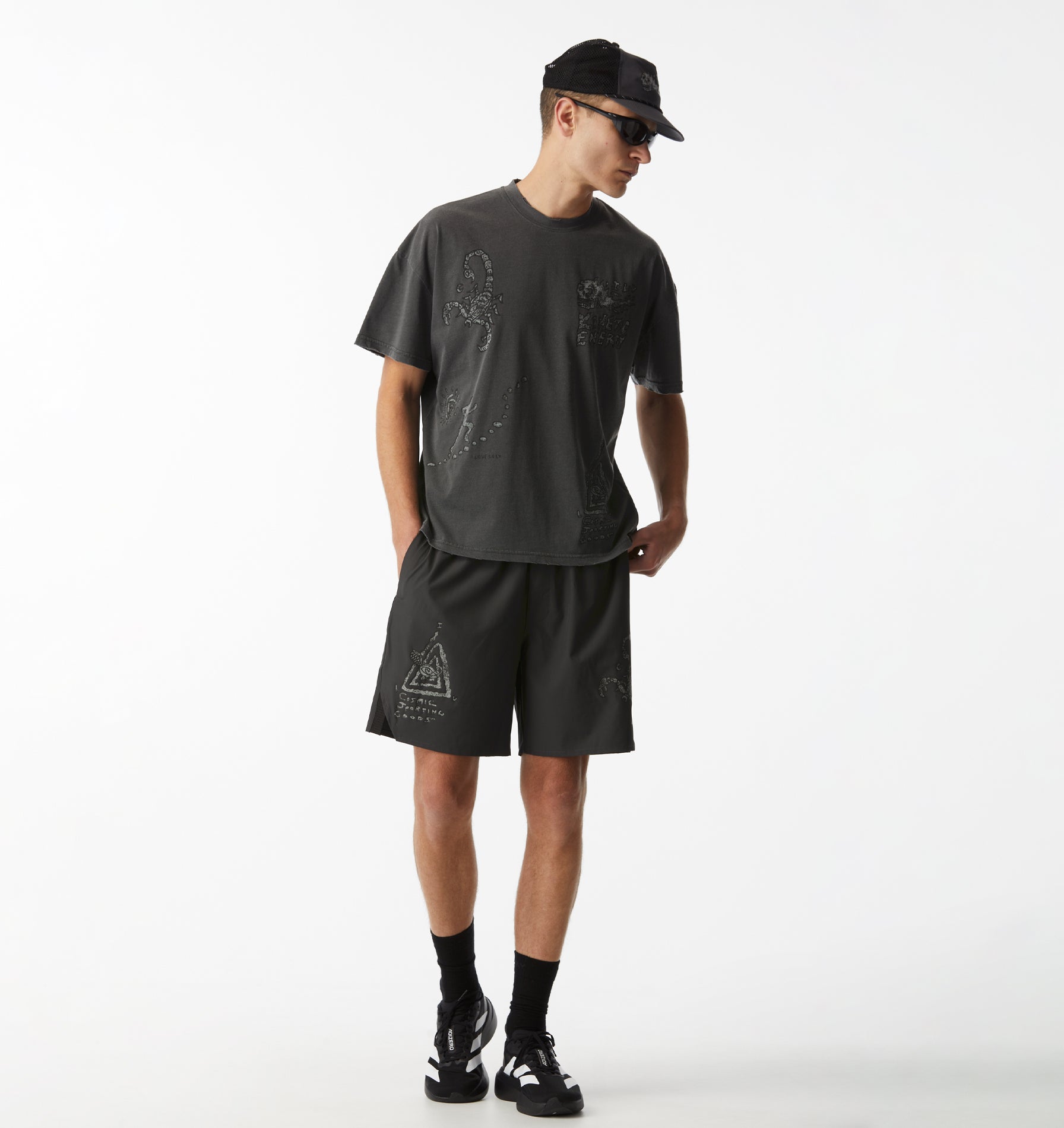 Rebelyuth Active Crop Tee - Washed Black