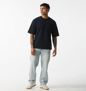 Isaac Cotton Tee - Midnight Navy