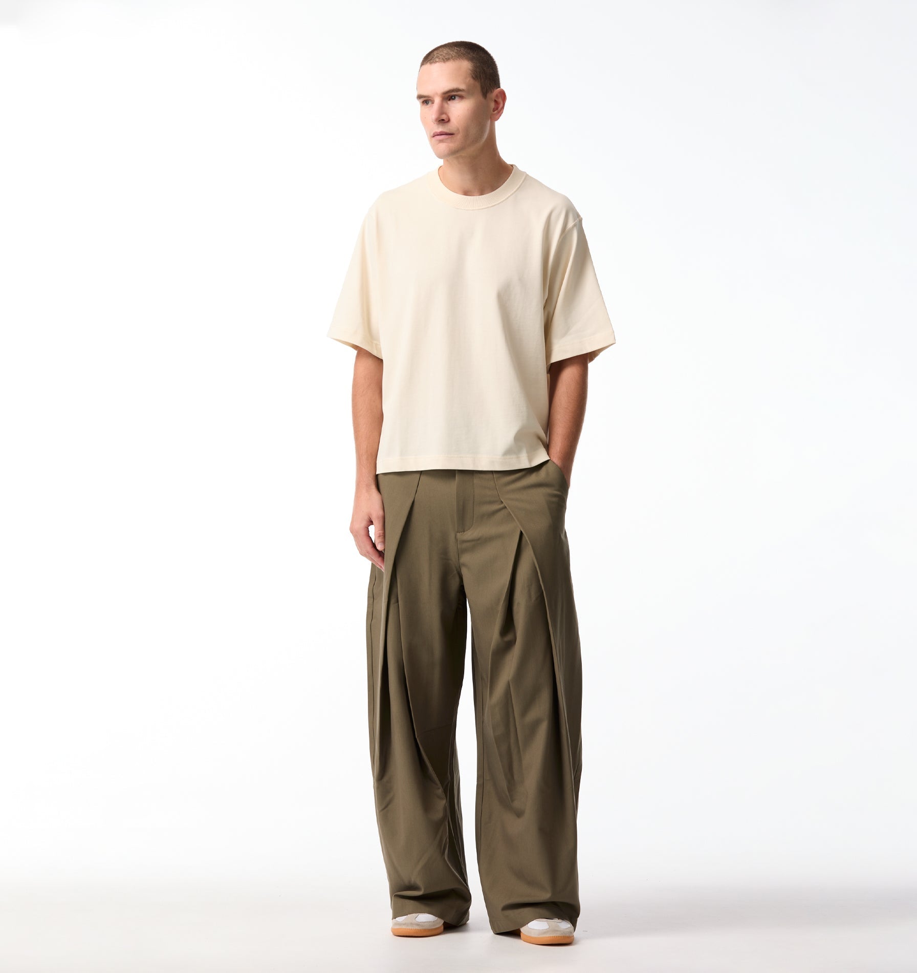 Crop Box Tee - Off White
