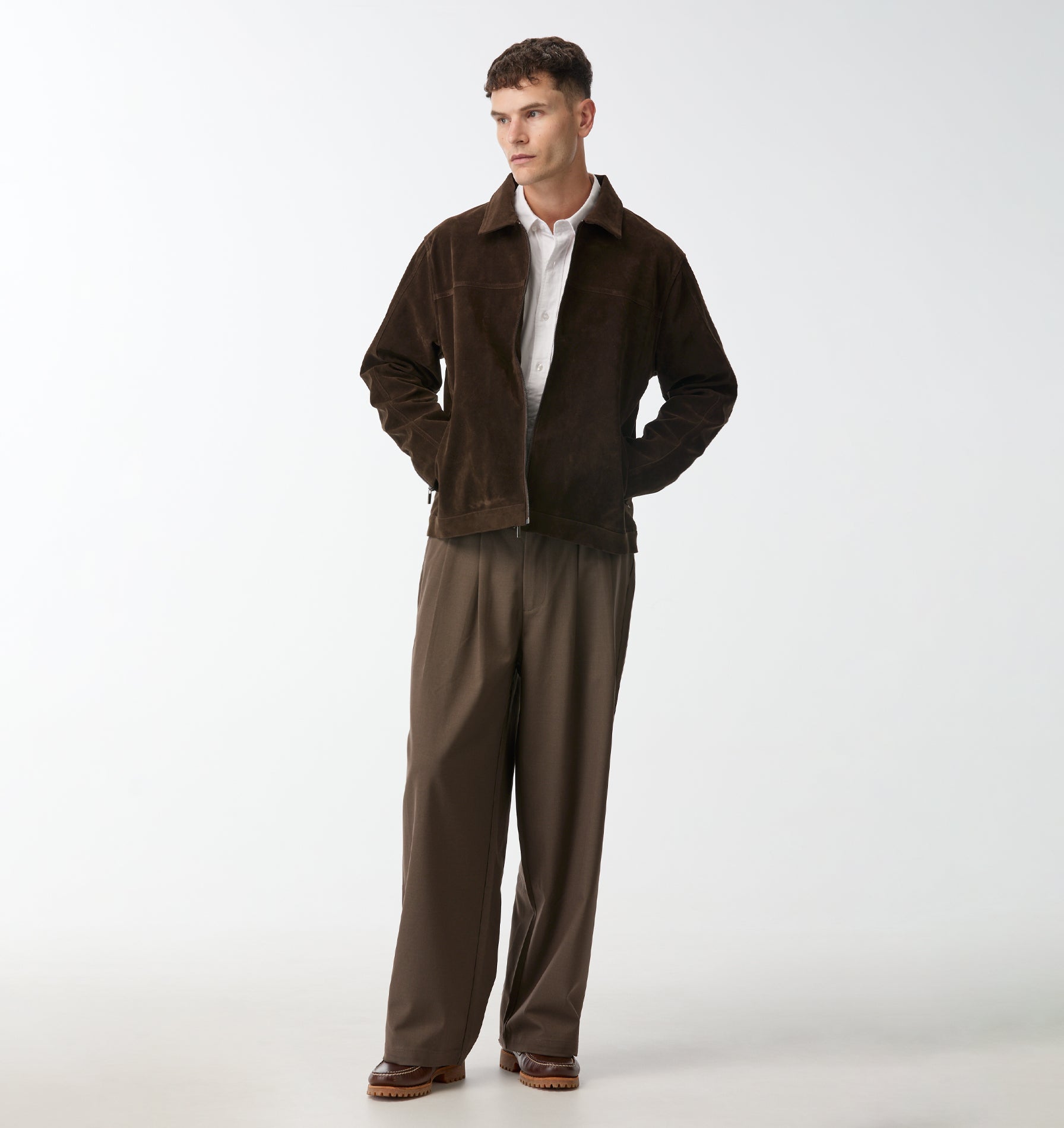 Albert Pleated Pant - Mushroom