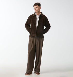 Albert Pleated Pant - Mushroom