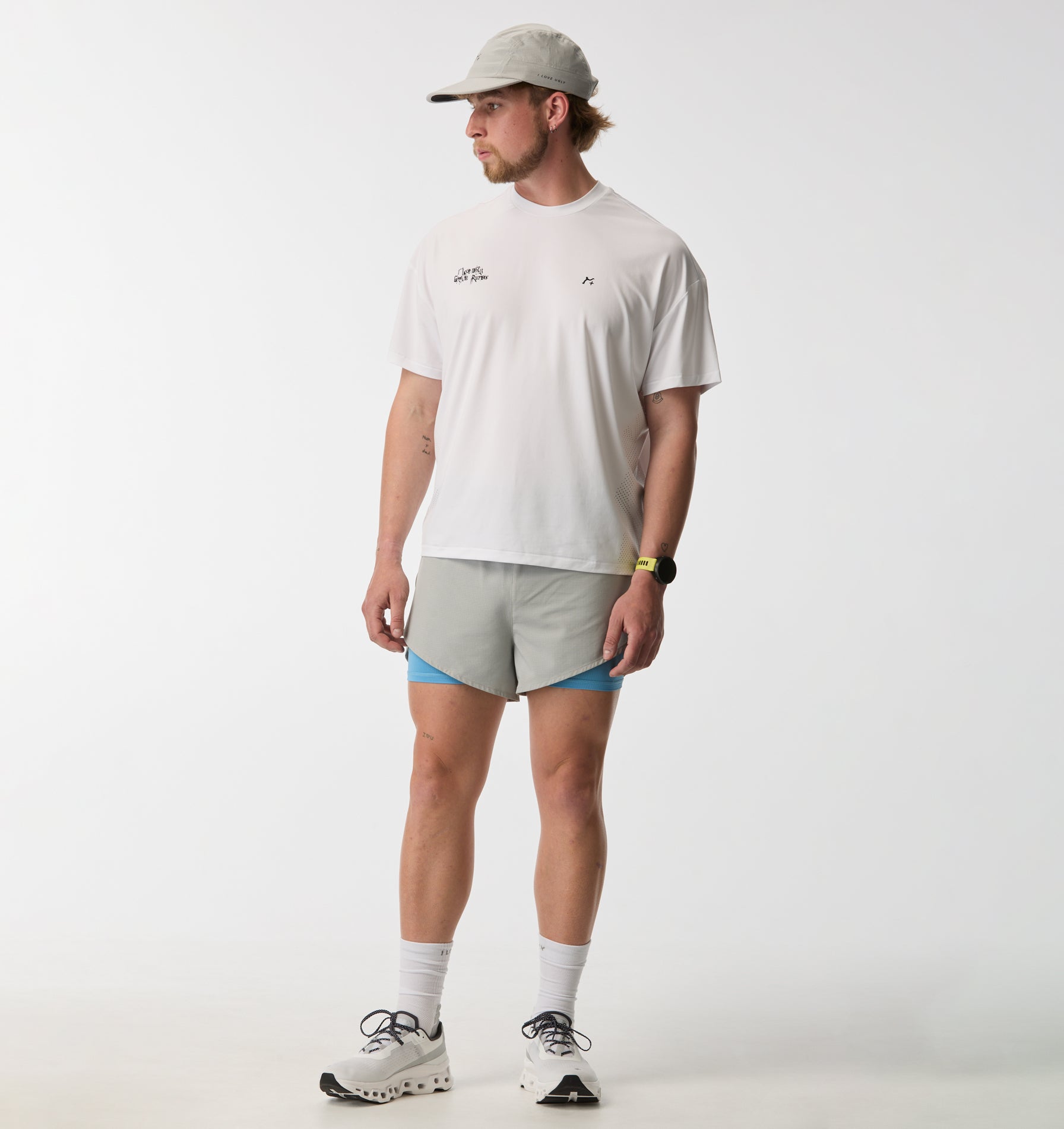 GR X ILU Active Crop Tee - White