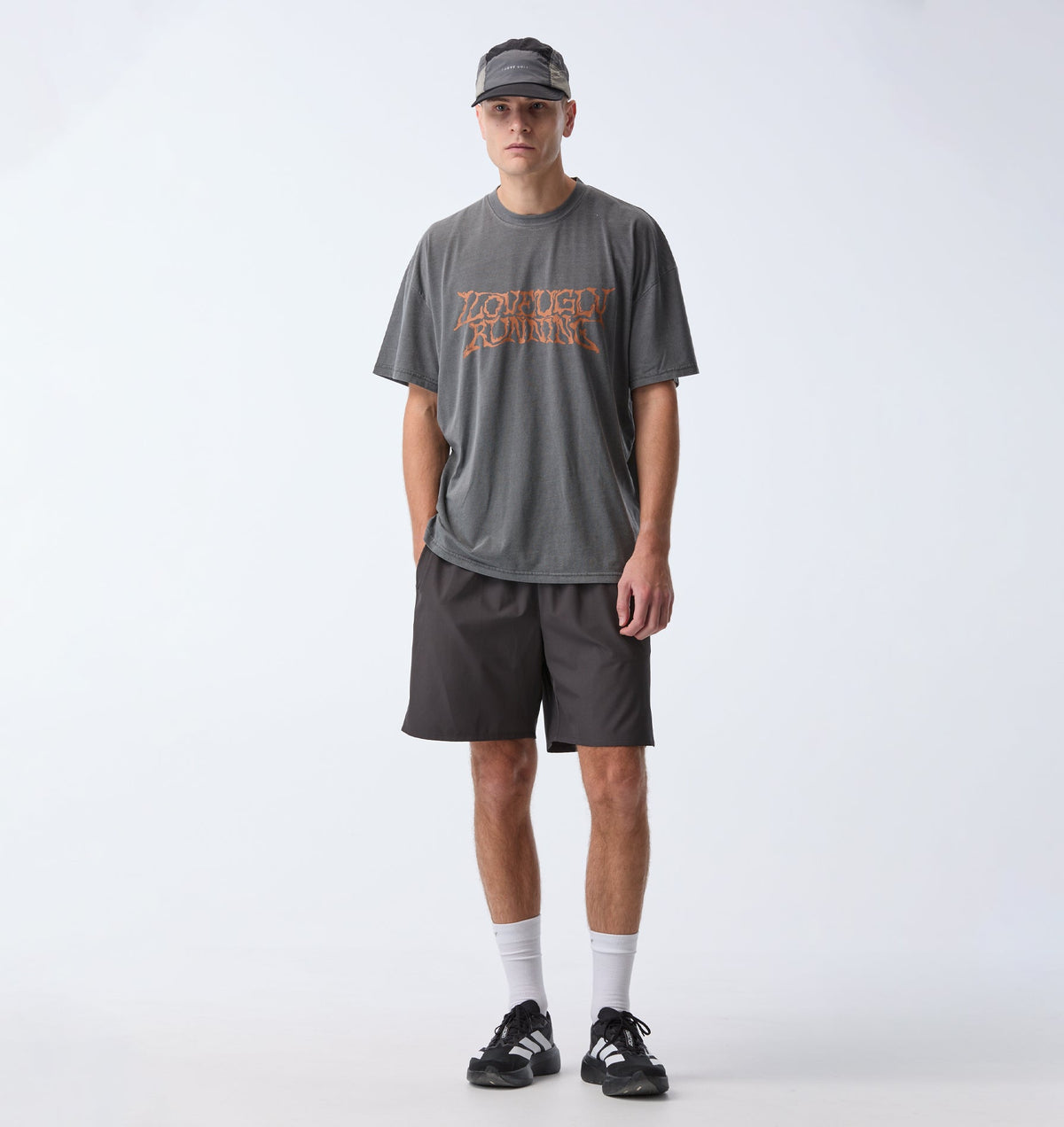 Liquified Active Cotton Box Tee - Washed Black
