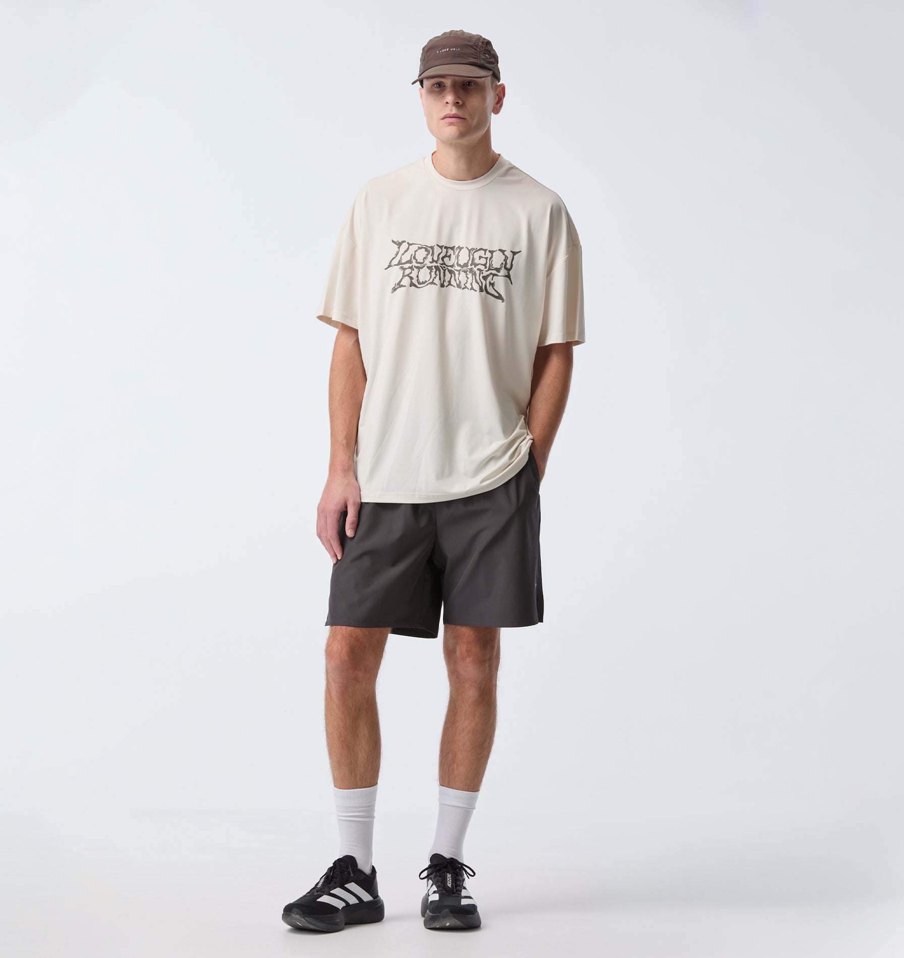 Liquified Active Box Tee - Off White/ Brown | I Love Ugly US