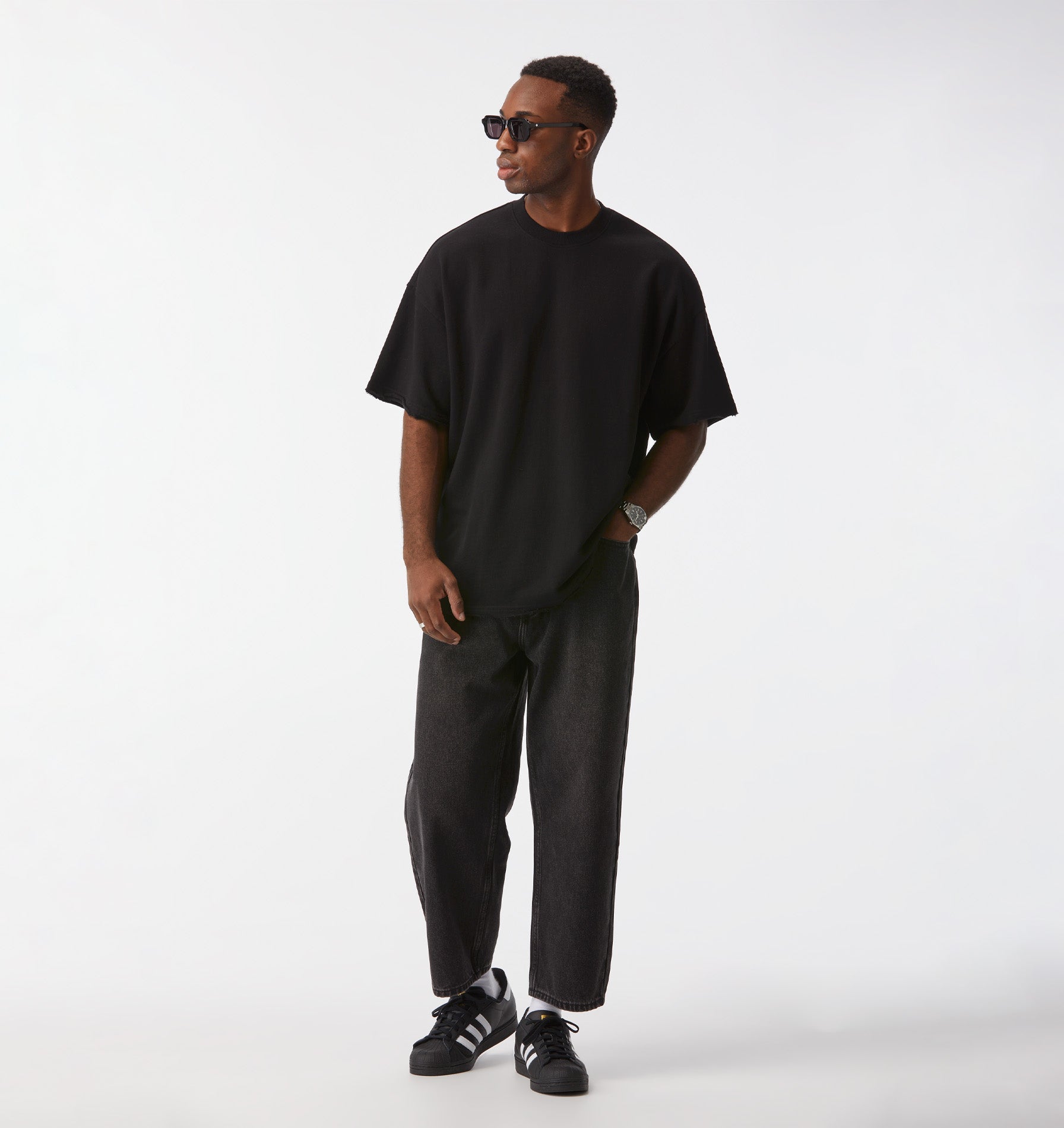 Samson Cropped Denim Pant in Washed Black | I Love Ugly US