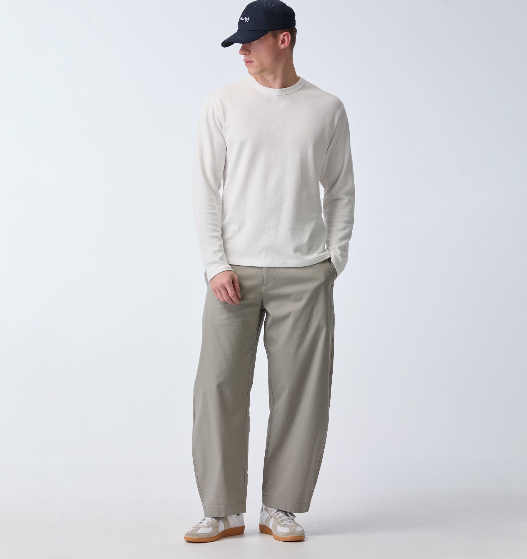 Barrel Leg Pant - Light Grey