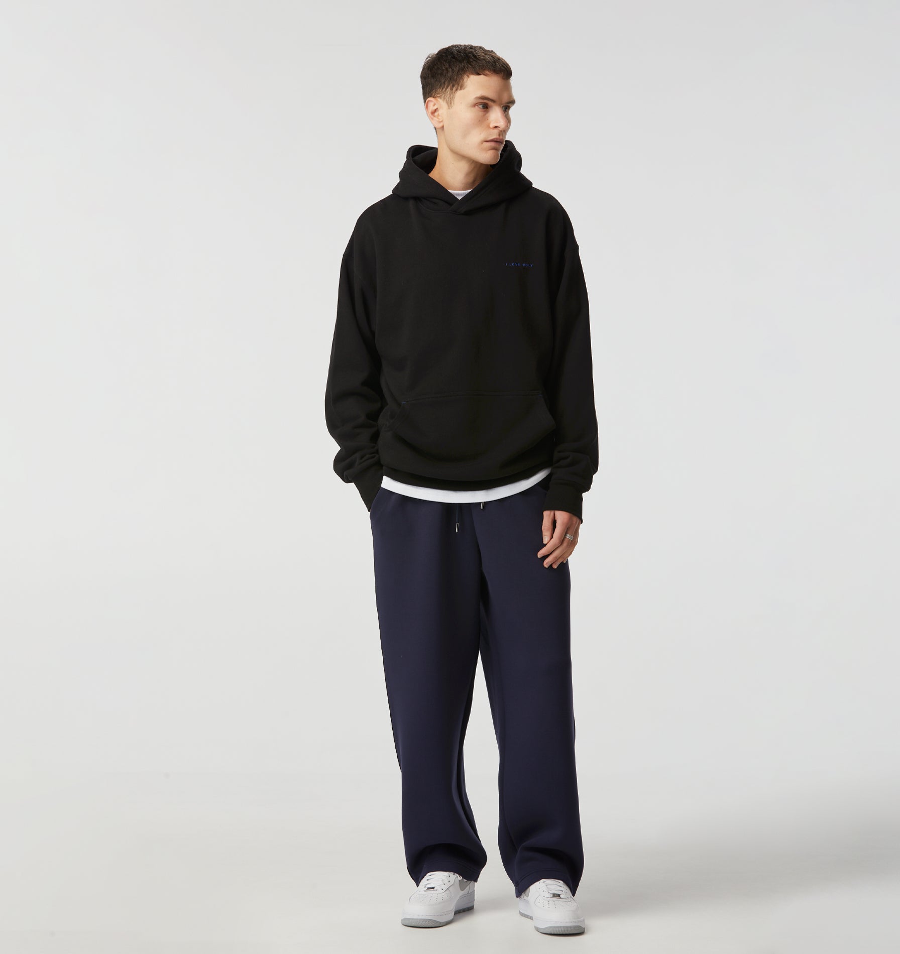 Contrast Logo Box Hood 2.0 - Black/Cobalt