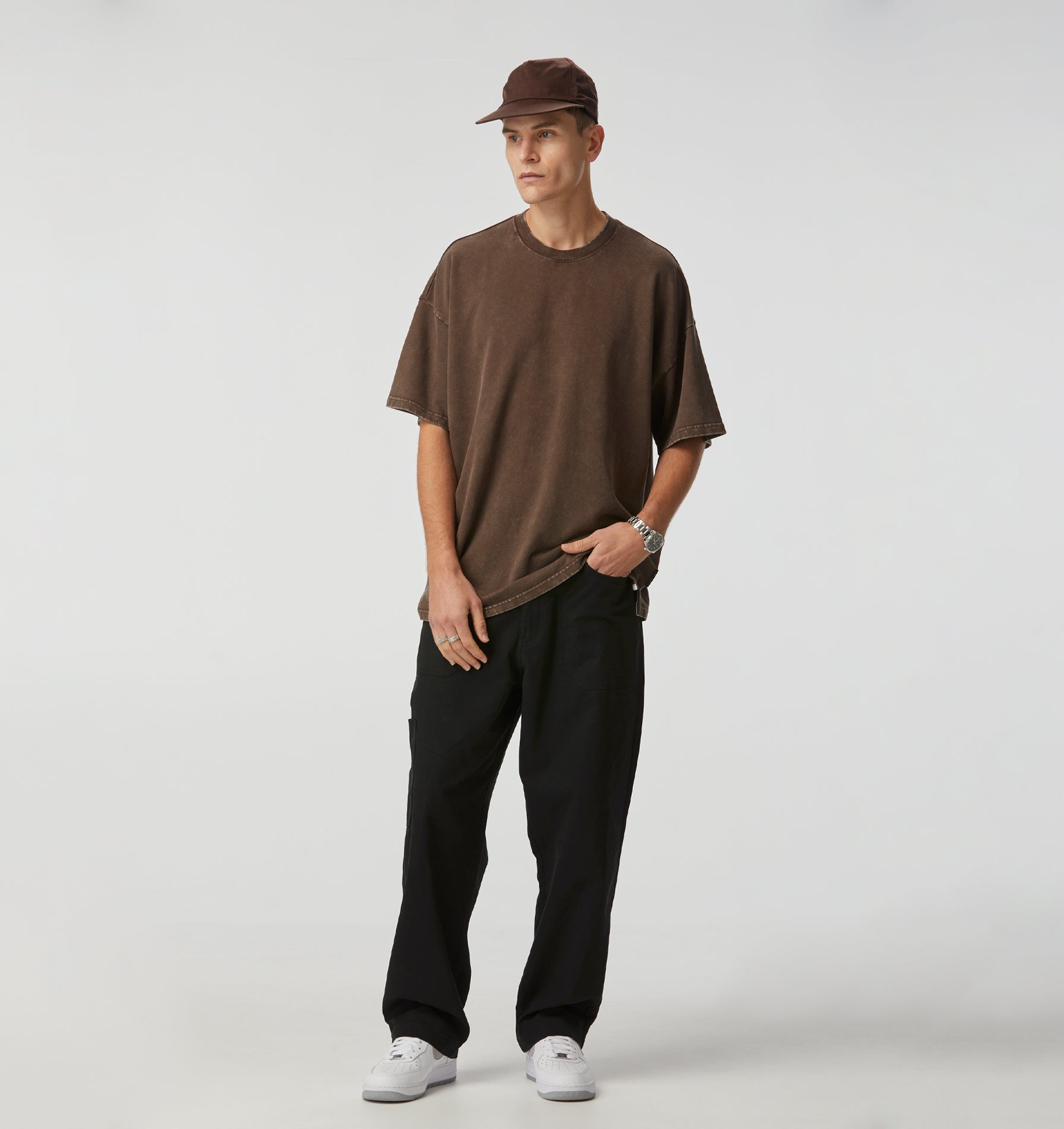 Heavy Box Tee - Aged Espresso