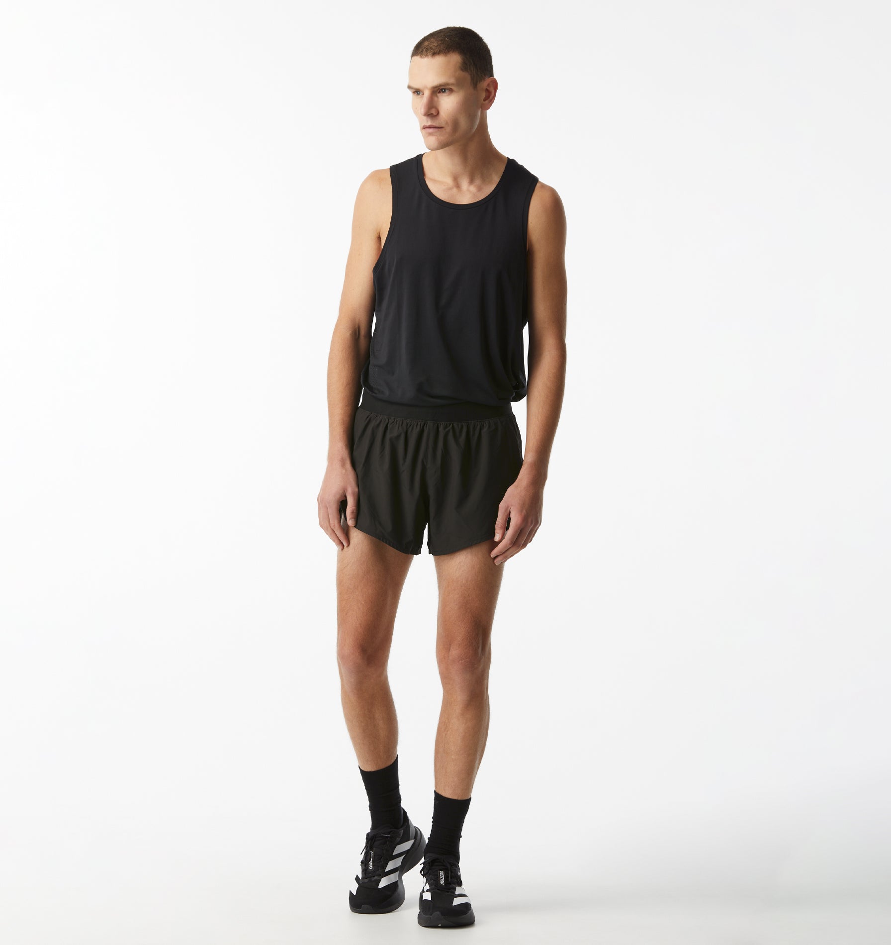 Active 3 Inch Split Short - Black