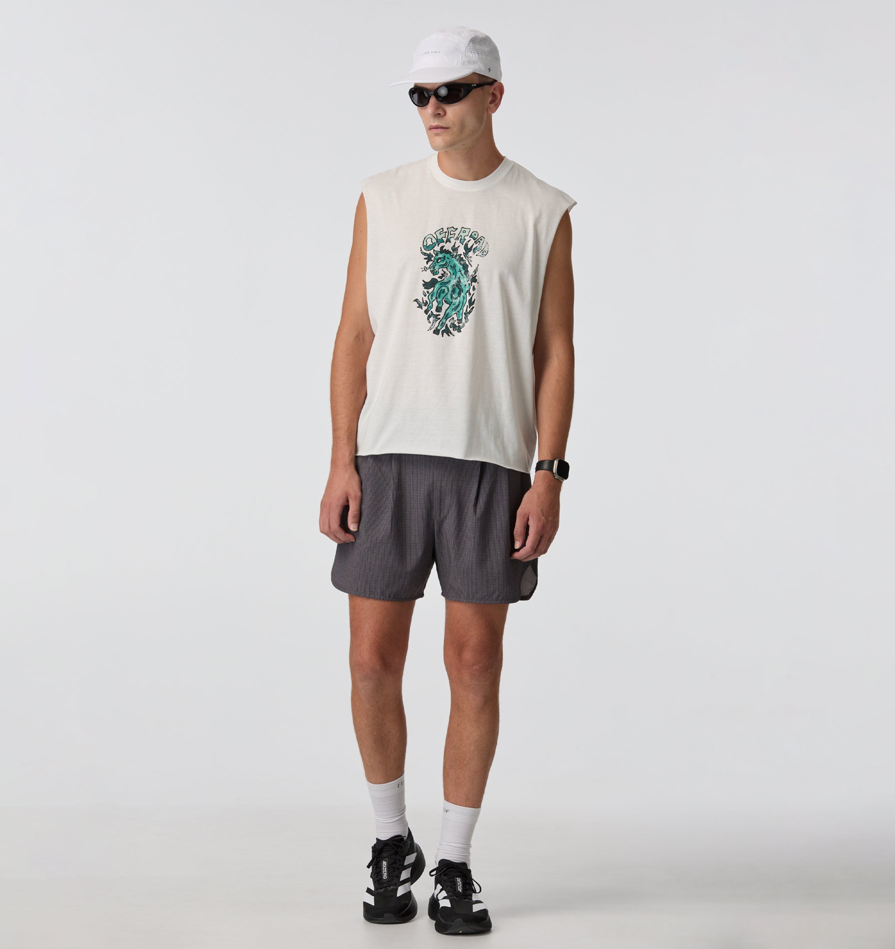 Active Pleat Front Short - Check