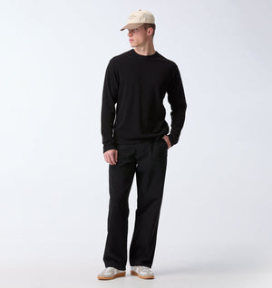 Edgar Wide Canvas Pant - Faded Black