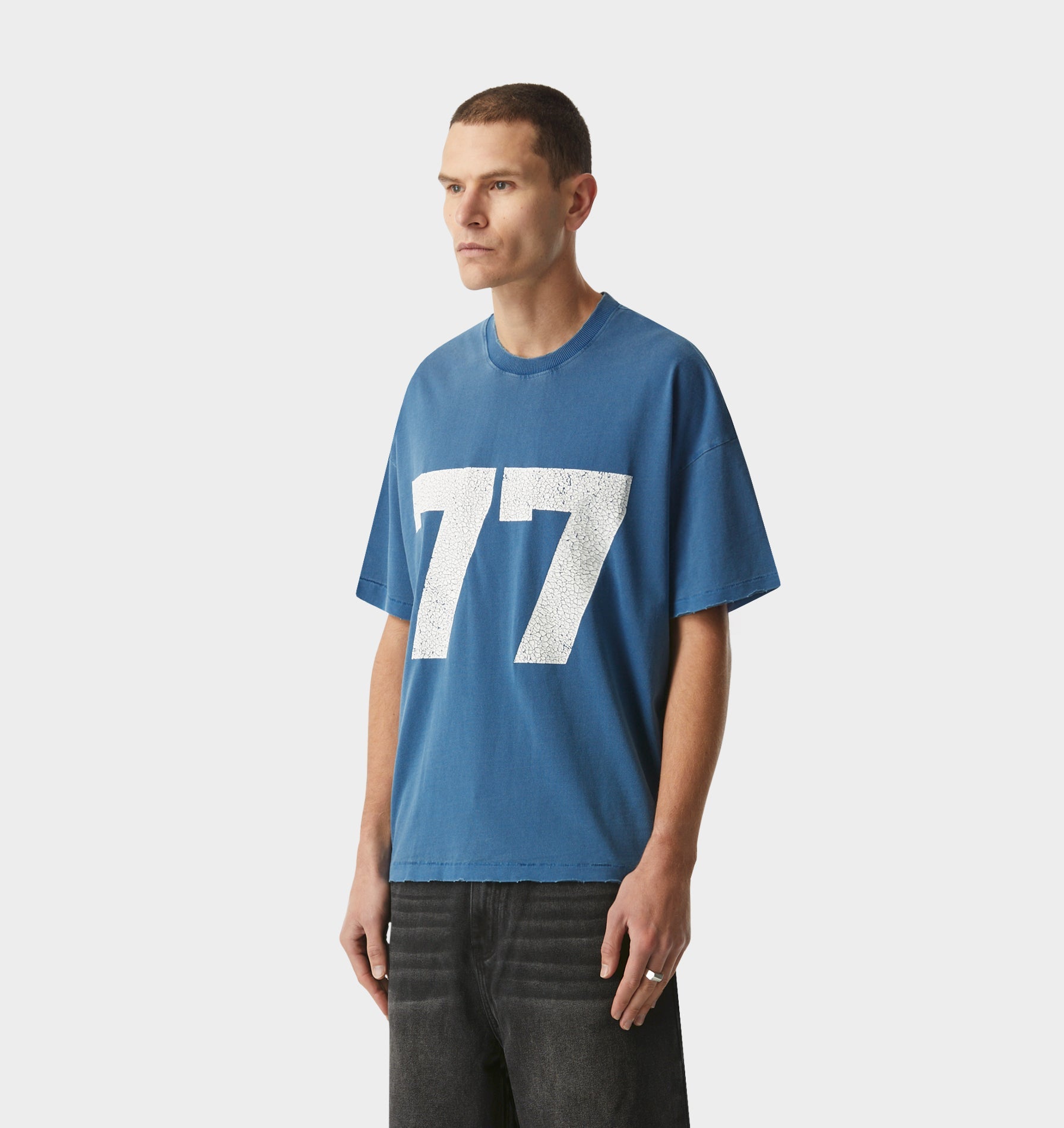 77 Lewi Tee - Washed Cobalt
