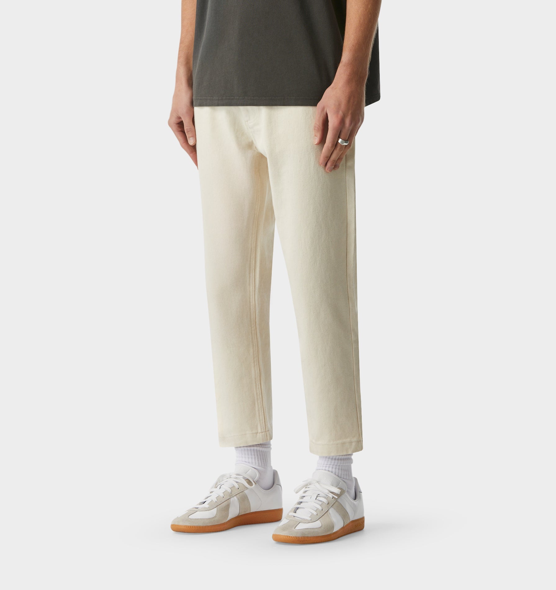 Cropped 90s Denim - Bone