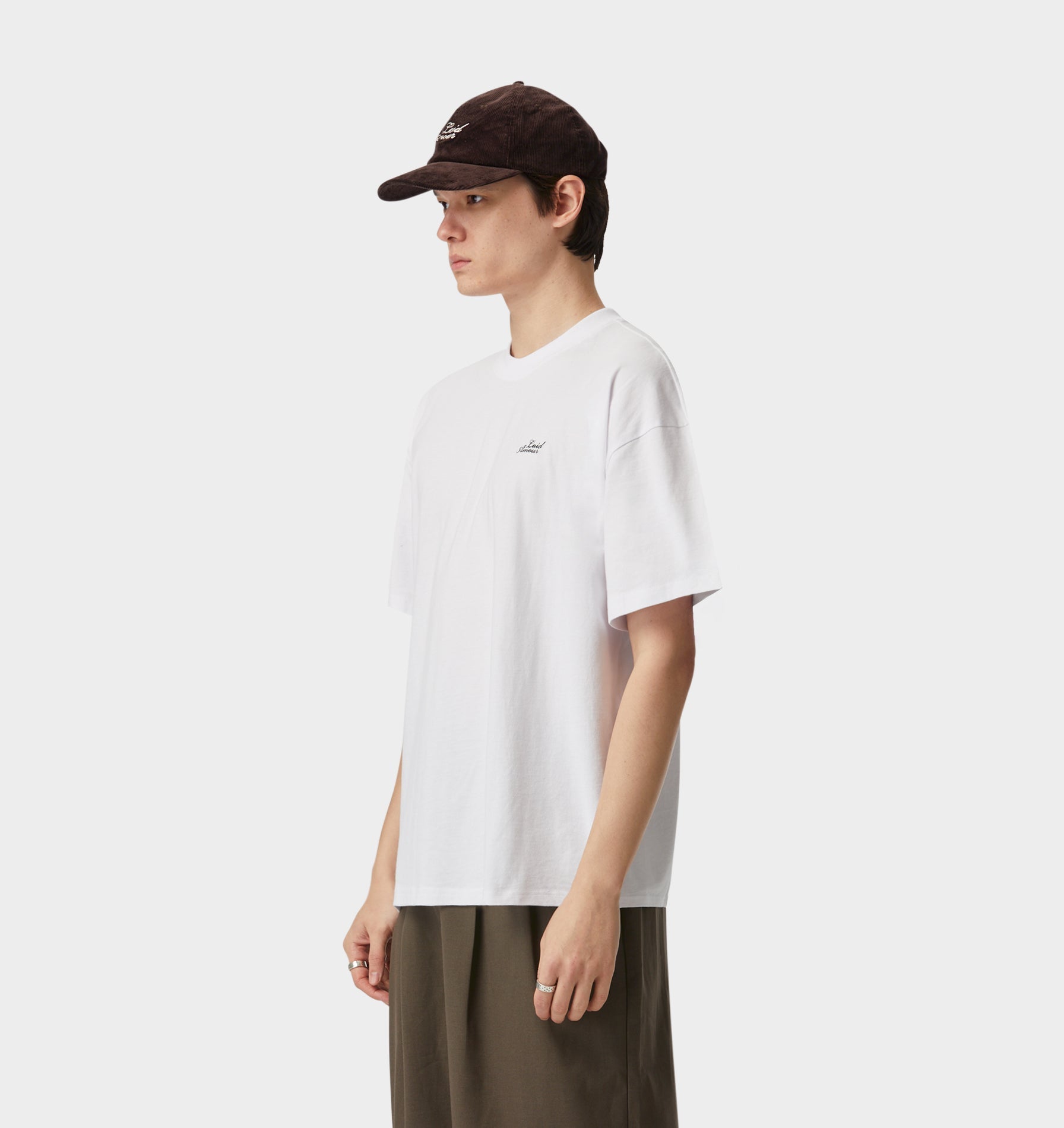 Chainstitch Box Tee 2.0 - White/Forest Green