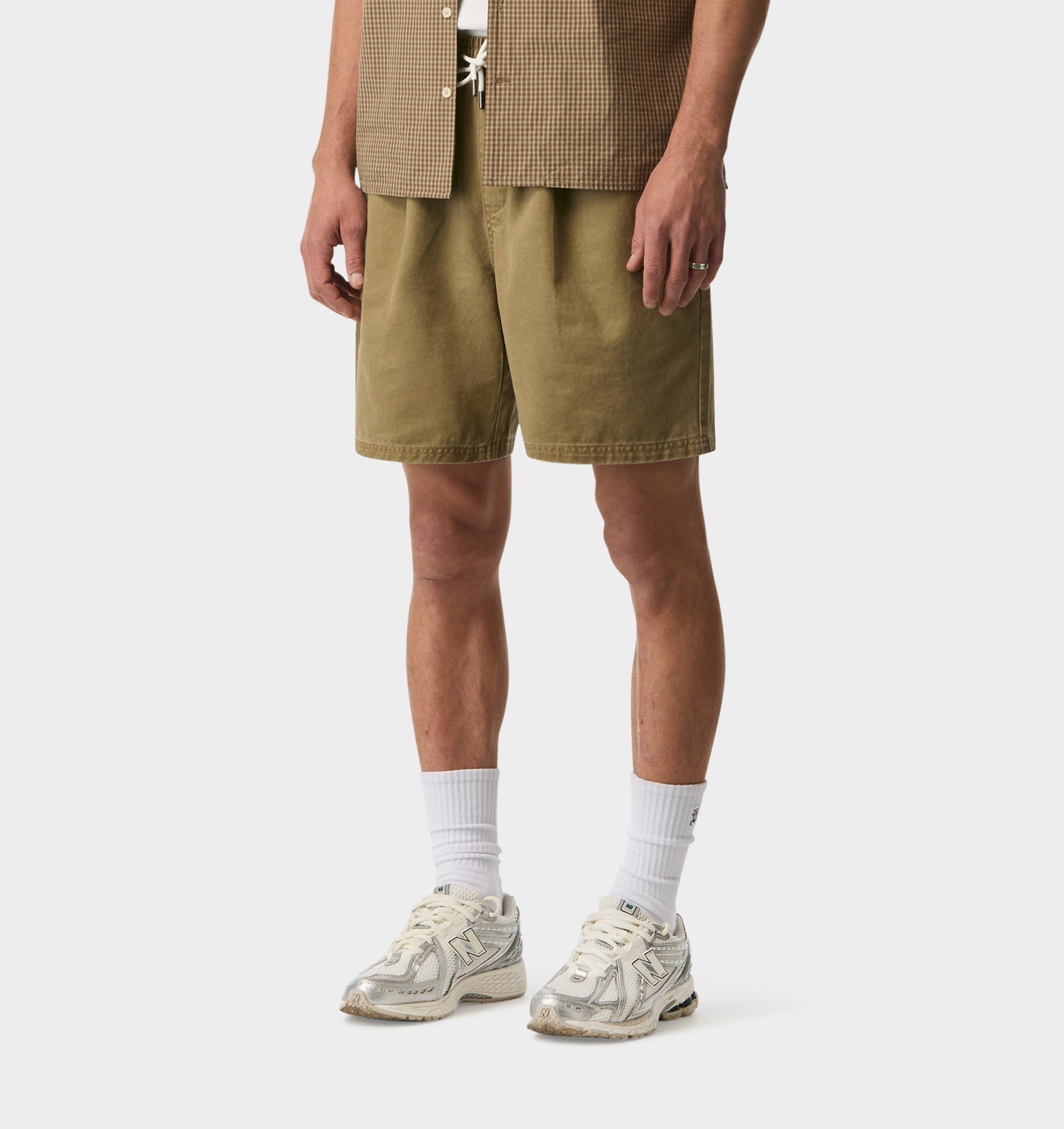 Michael Pleat Short - Khaki