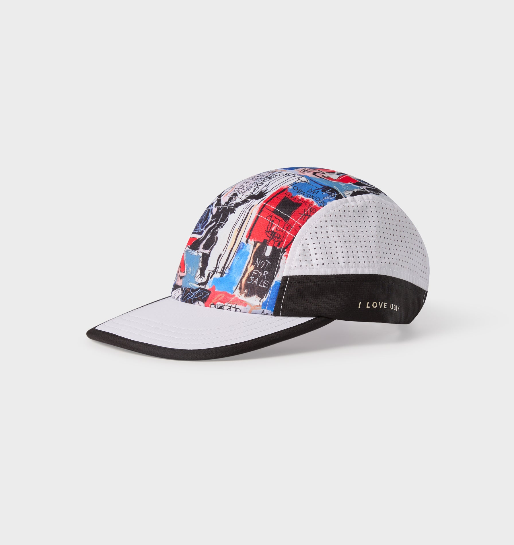 Basquiat Obnoxious Active 5 Panel Cap - Blue / Red