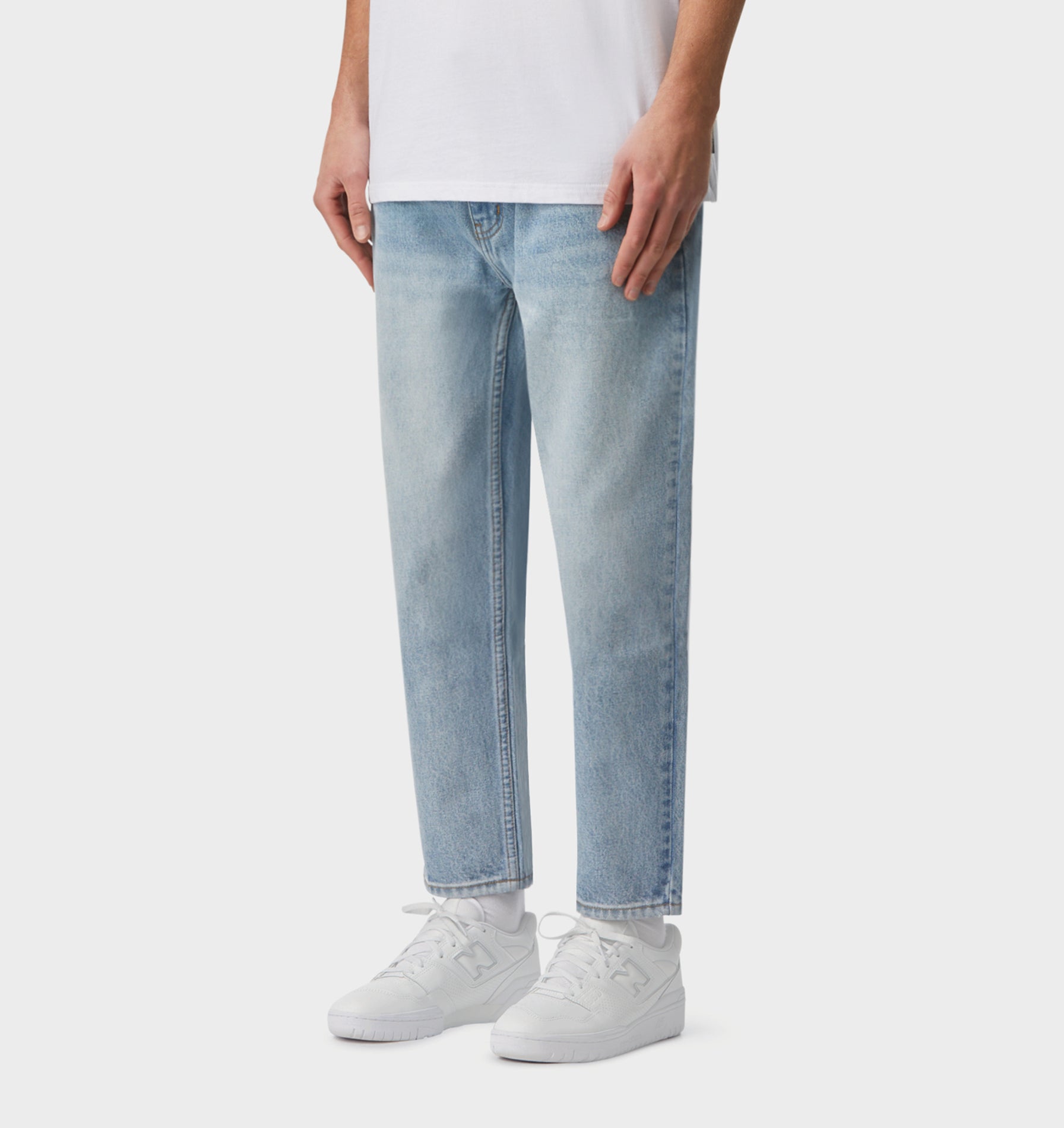 Cropped 90s Denim - Denim Pant in Faded Blue | I Love Ugly US