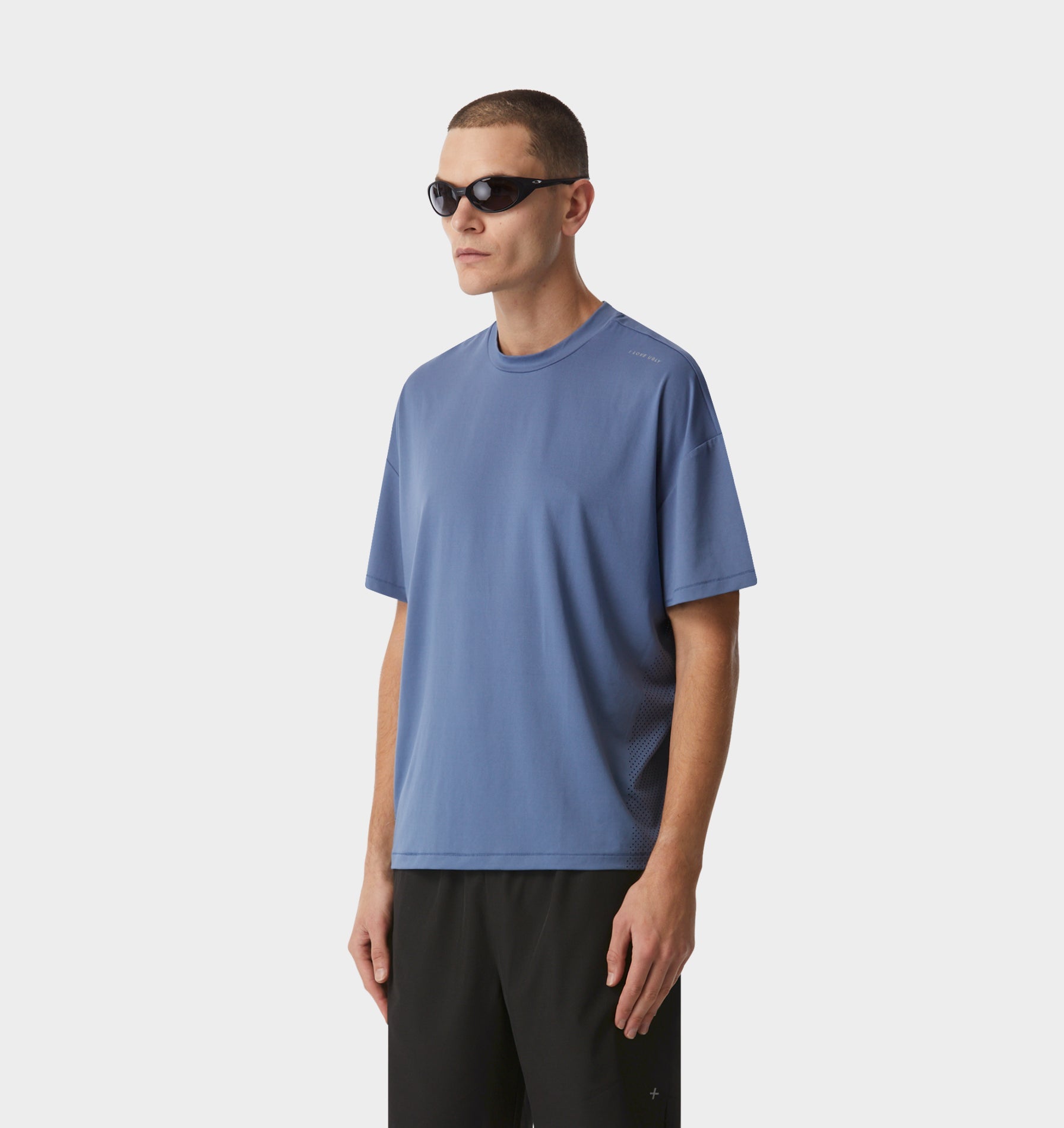 Active Crop Tee - Dusk Blue