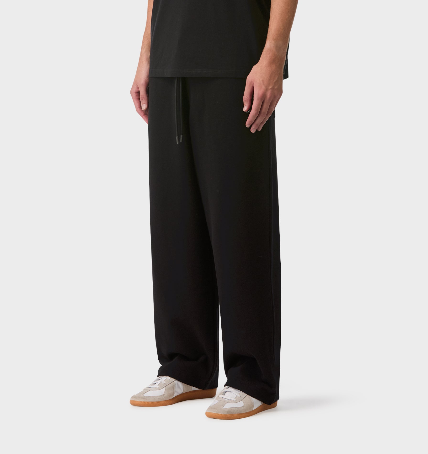 Wide Leg Track Pant - Black | I Love Ugly US