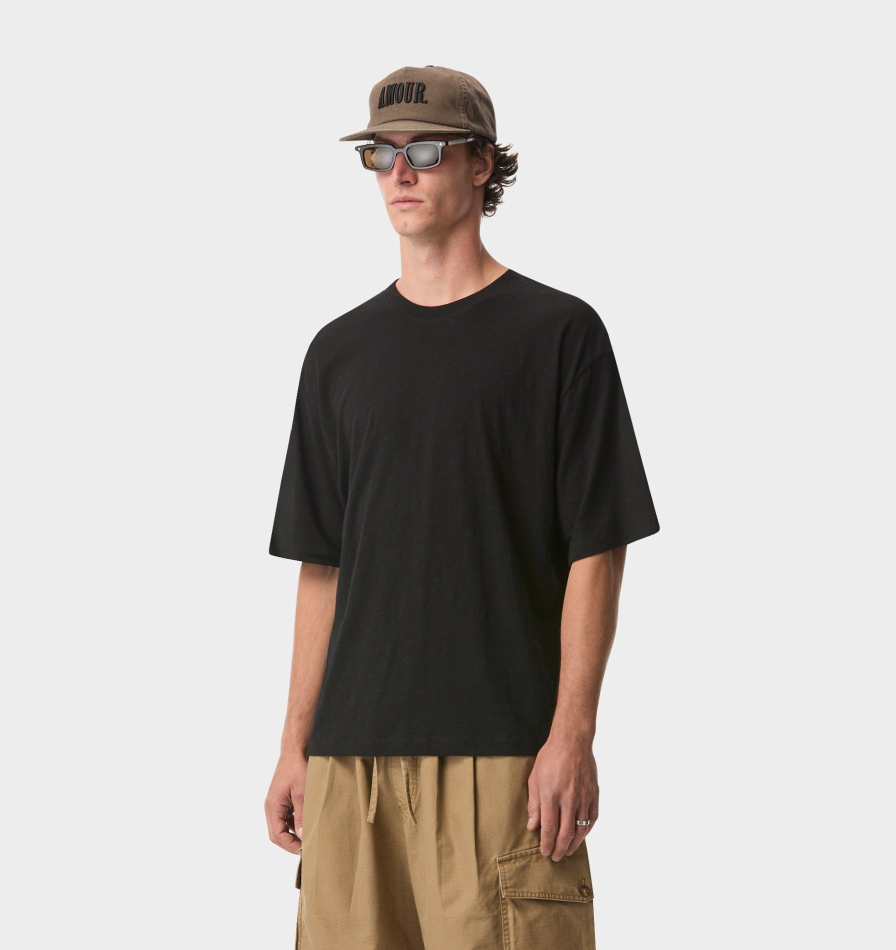 Slub Isaac Tee - Black