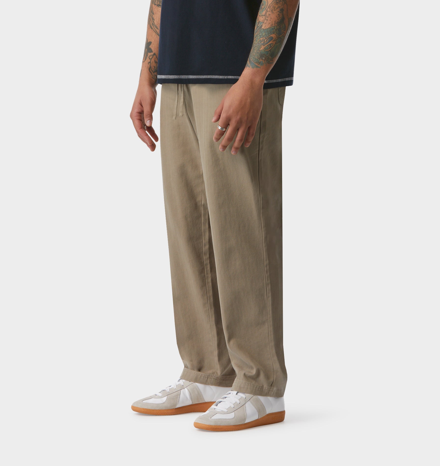 Herringbone Cooper Pant - Taupe