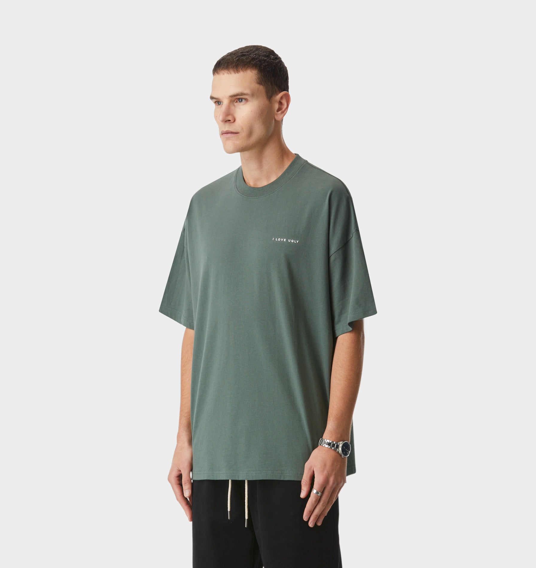 Box Tee - Smokey Green | I Love Ugly US