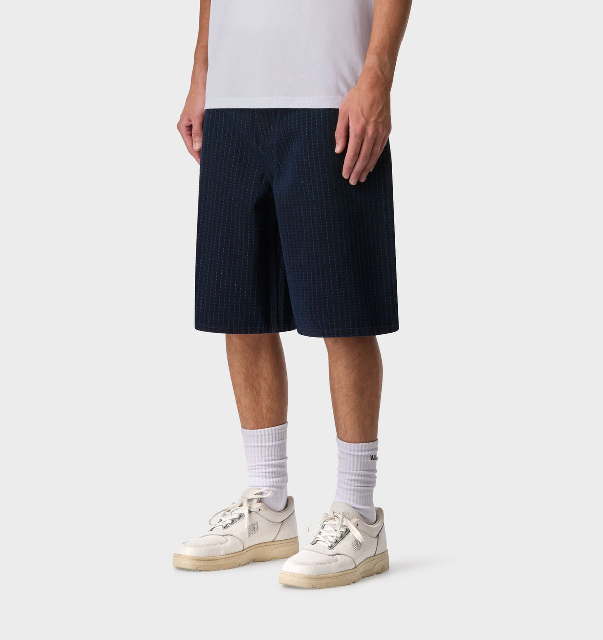 Wyatt Denim Short - Pinstripe