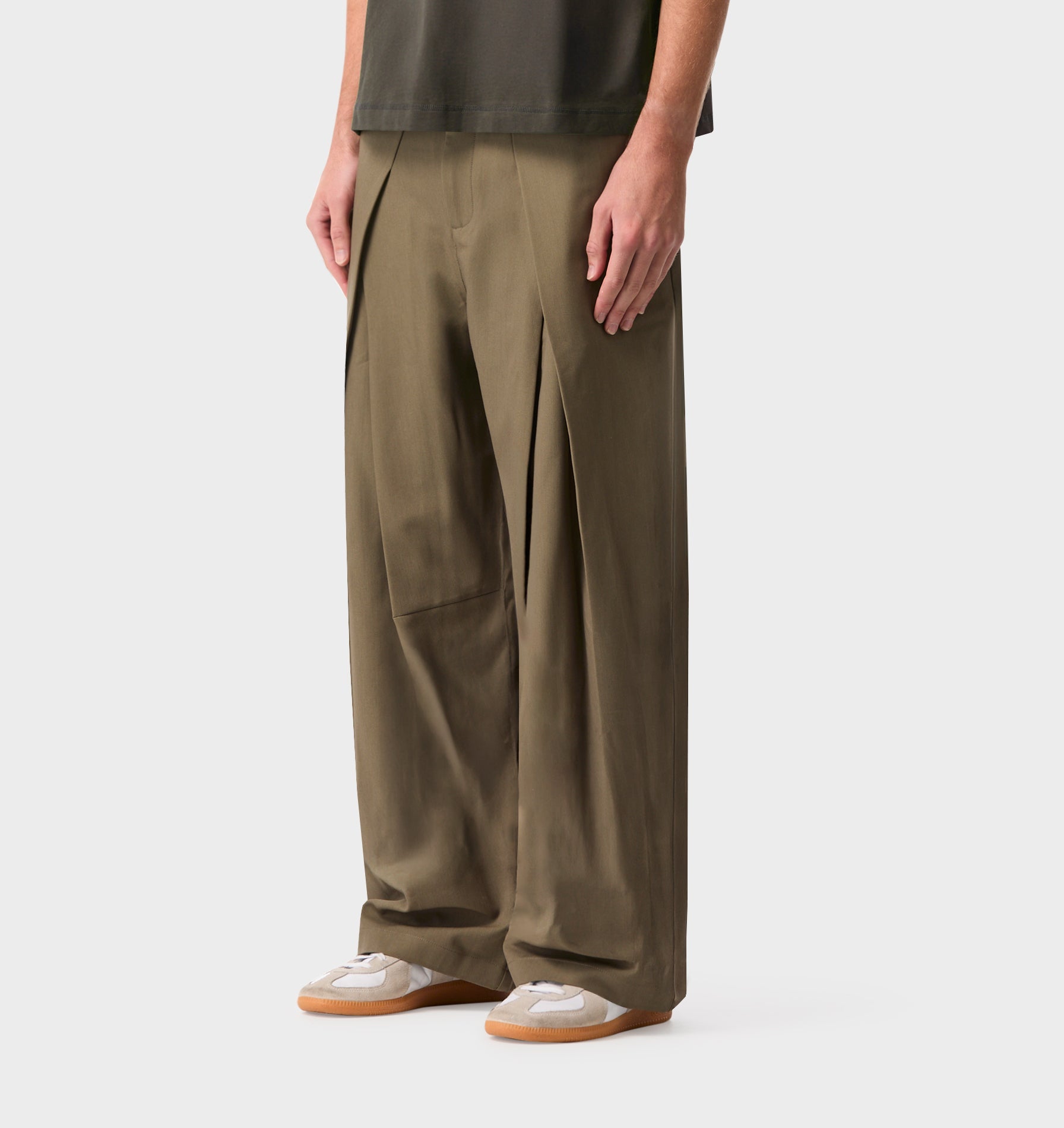 Vermont Pleat Pant - Smokey Green
