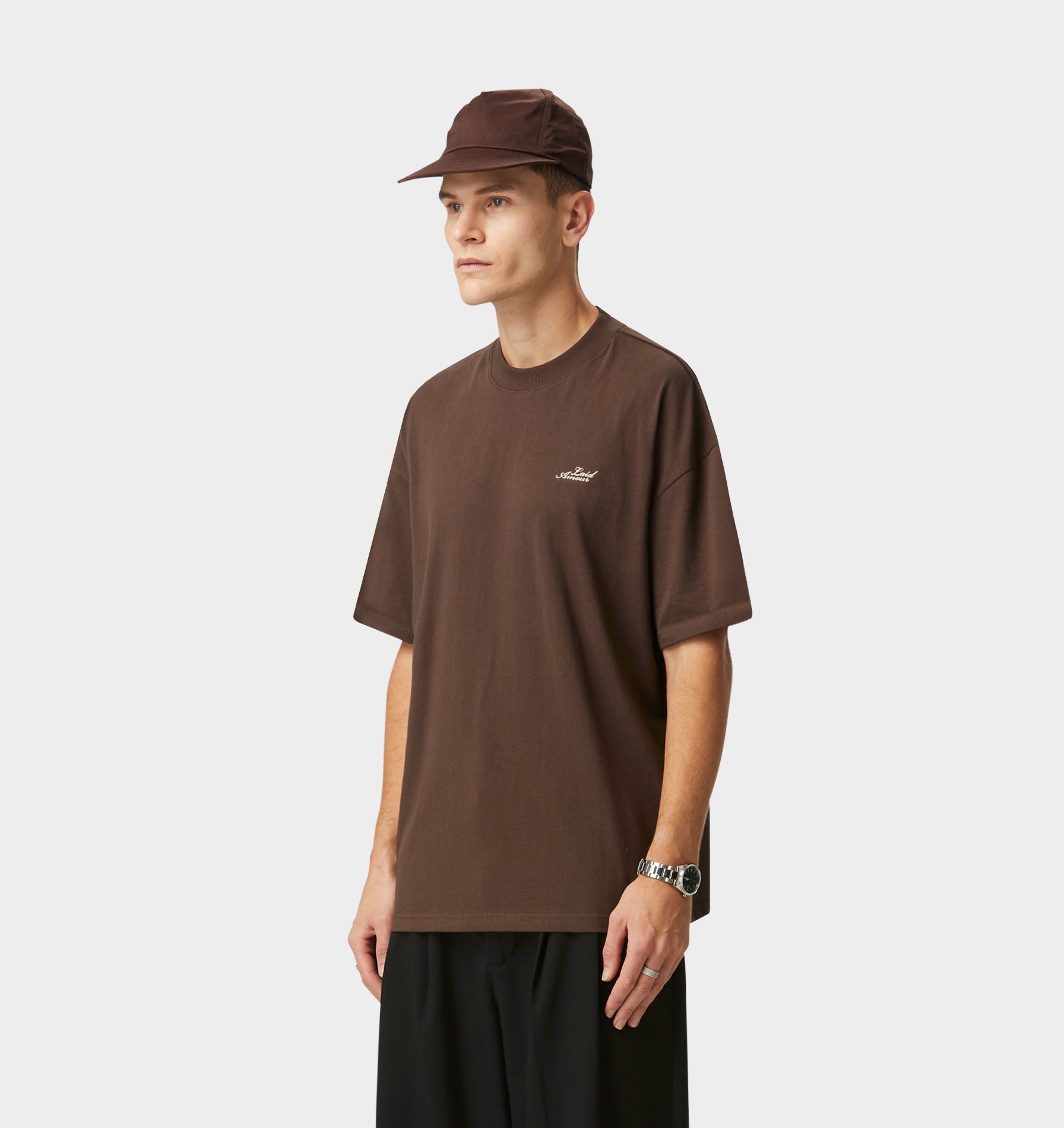 Chainstitch Box Tee 2.0 - Espresso/Taupe