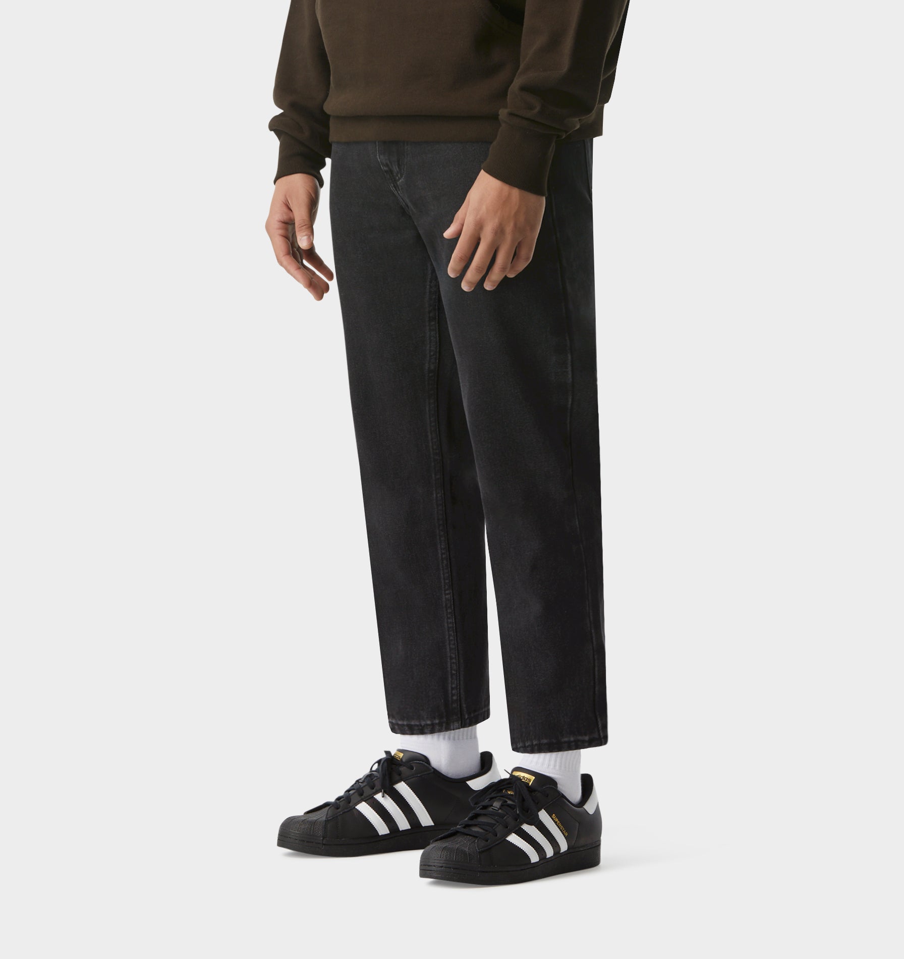 Cropped 90s Denim - Faded Black