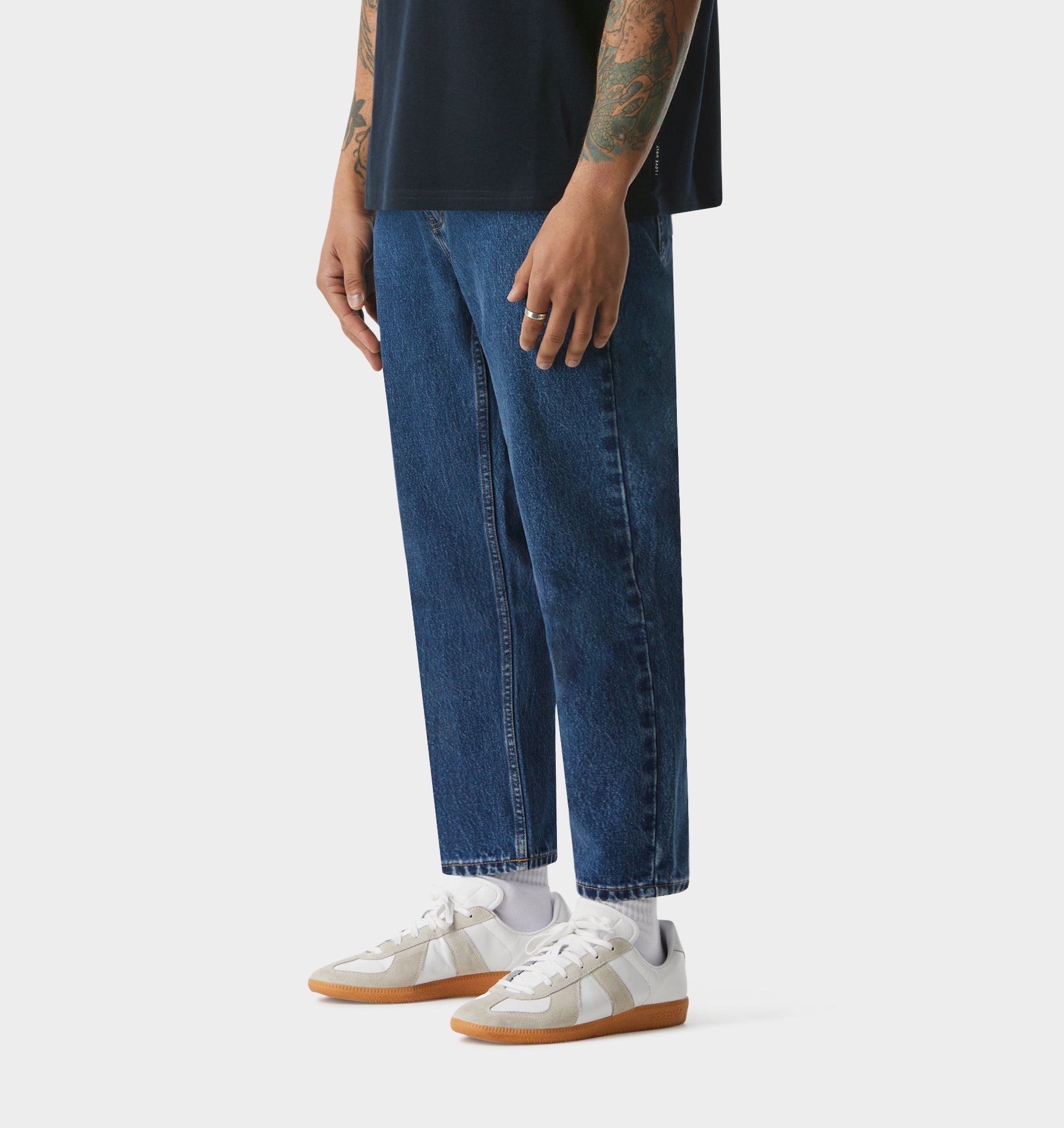 Cropped 90s Denim - True Blue