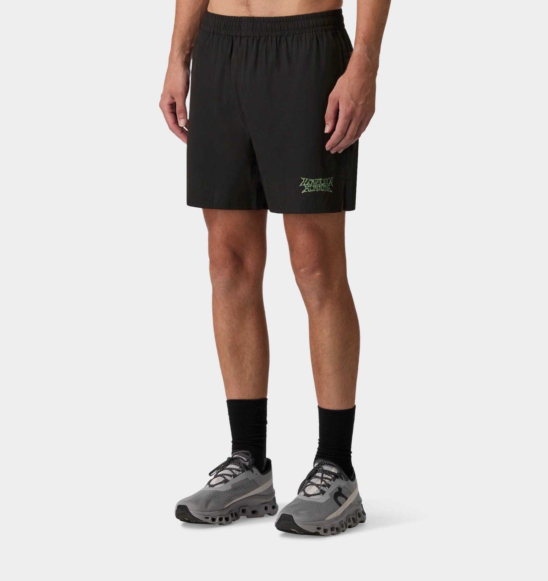 Liquified Active 5 inch Shorts- Black / Lime