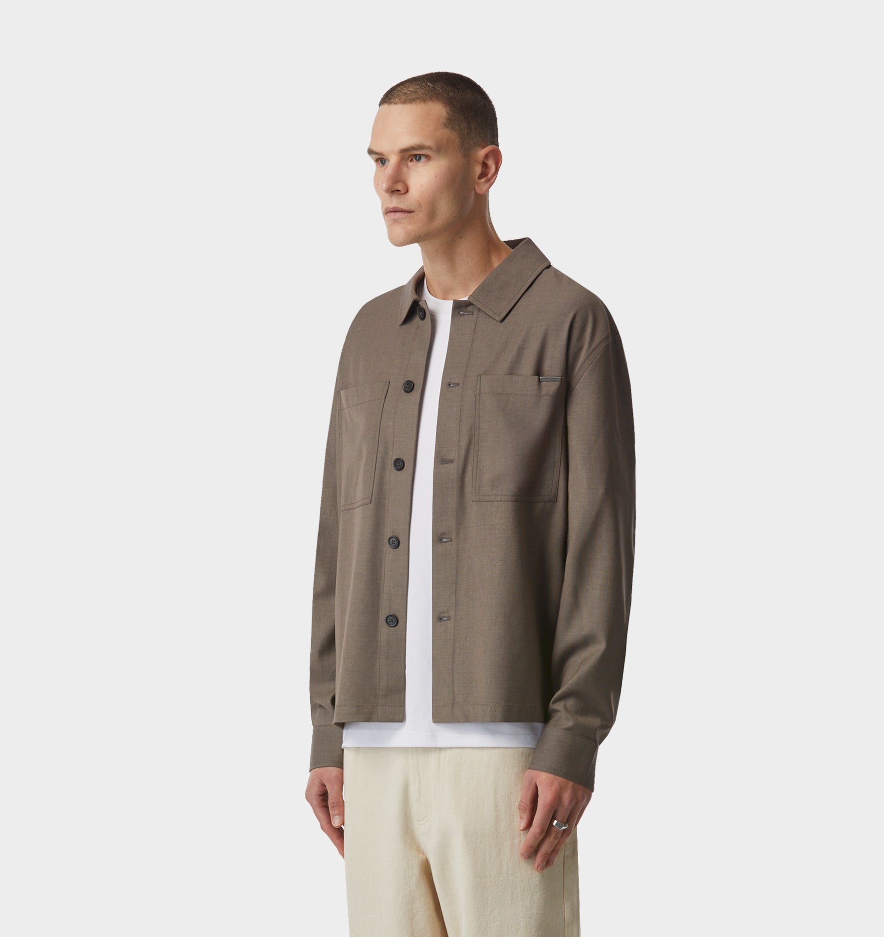 Tailored Overshirt - Mushroom
