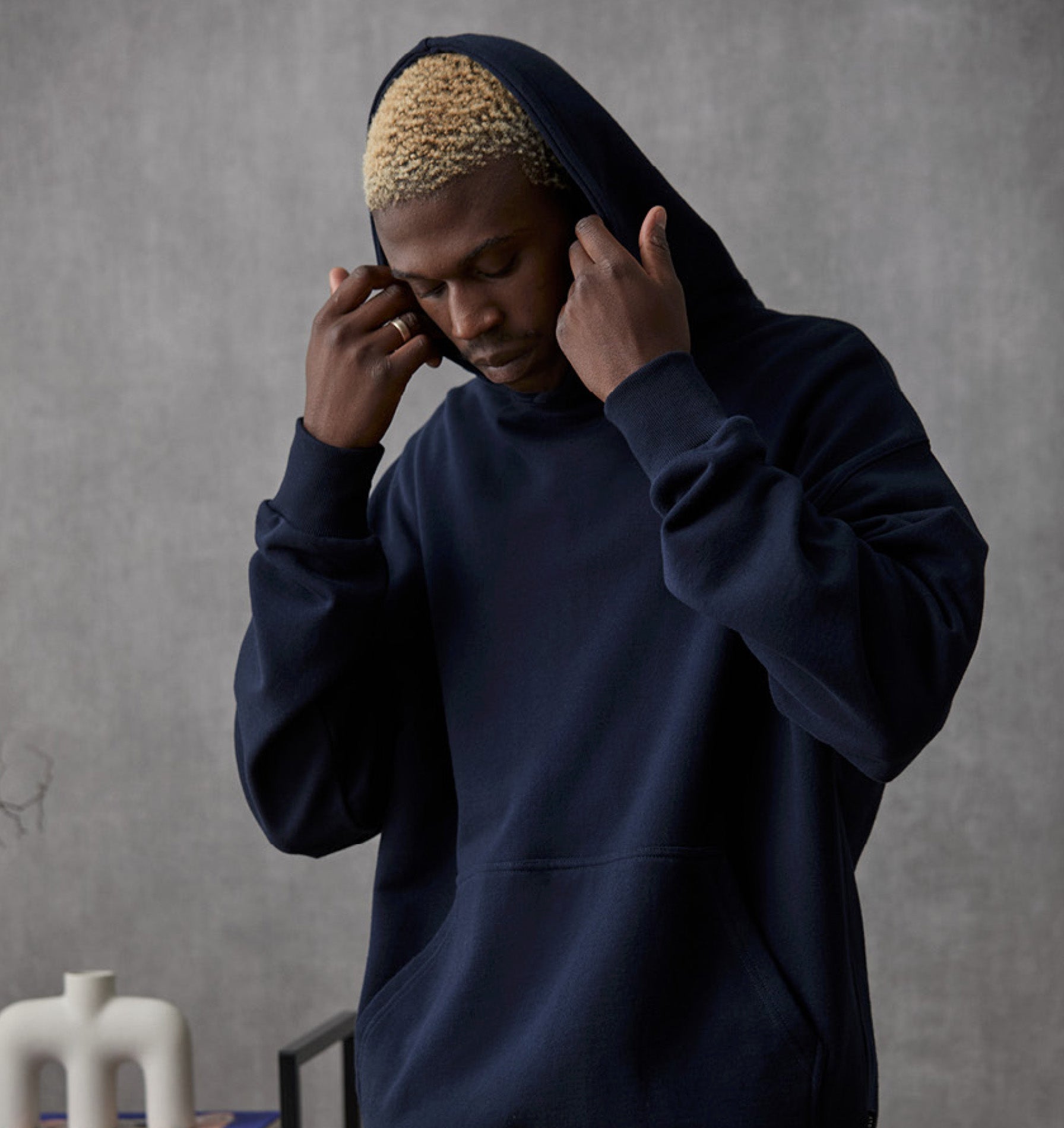 Box Fit Hoodie in Midnight Navy | I Love Ugly US
