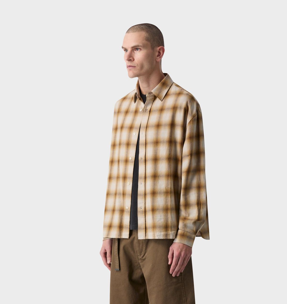 Mercer LS Flannel Shirt - Mustard Check